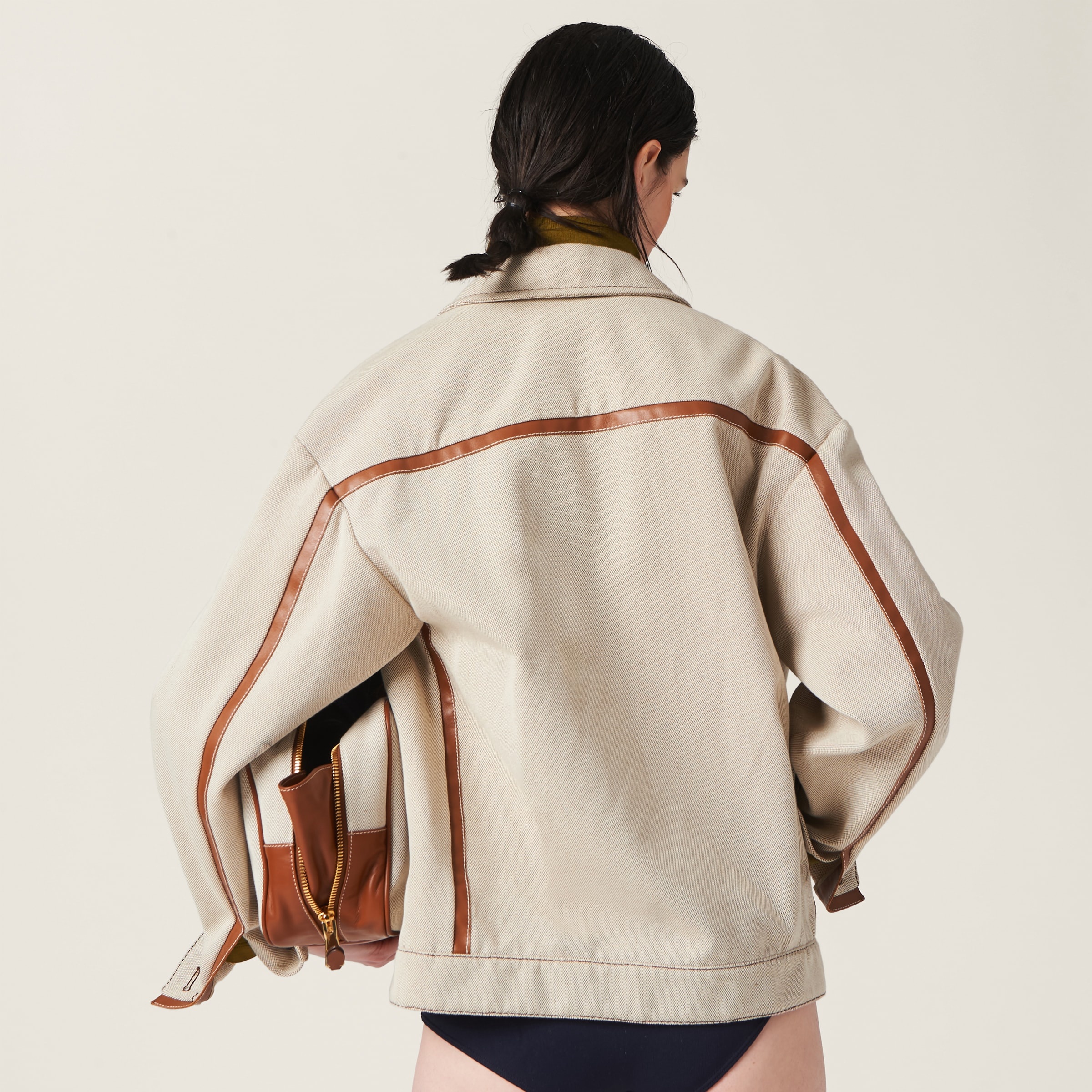 Miu Miu jacquard canvas blouson jacket | farfetch | REVERSIBLE
