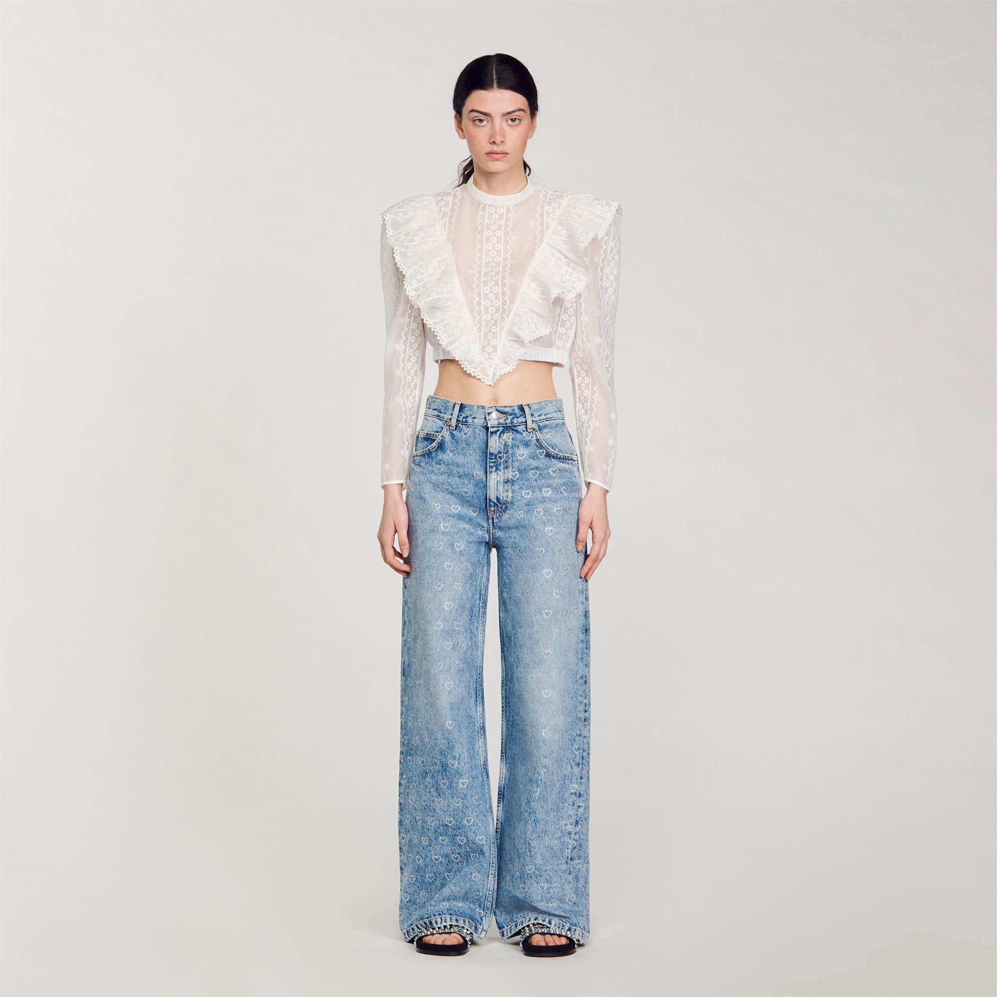 WIDE-LEG HEART JEANS - 3