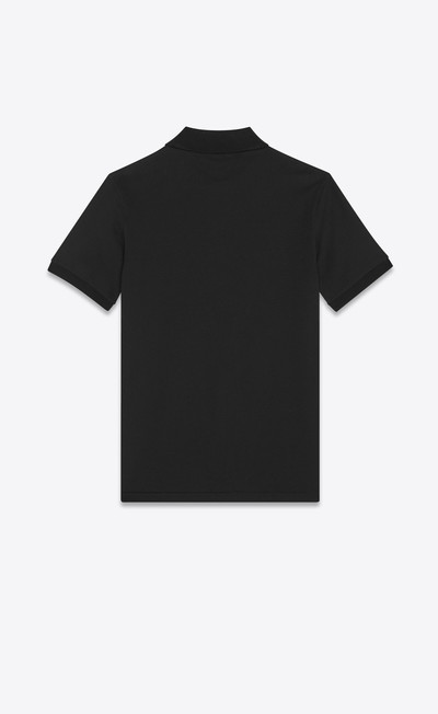 SAINT LAURENT monogram polo shirt in cotton piqué outlook