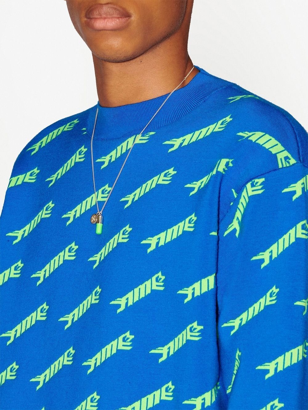 logo-intarsia crew-neck jumper - 6