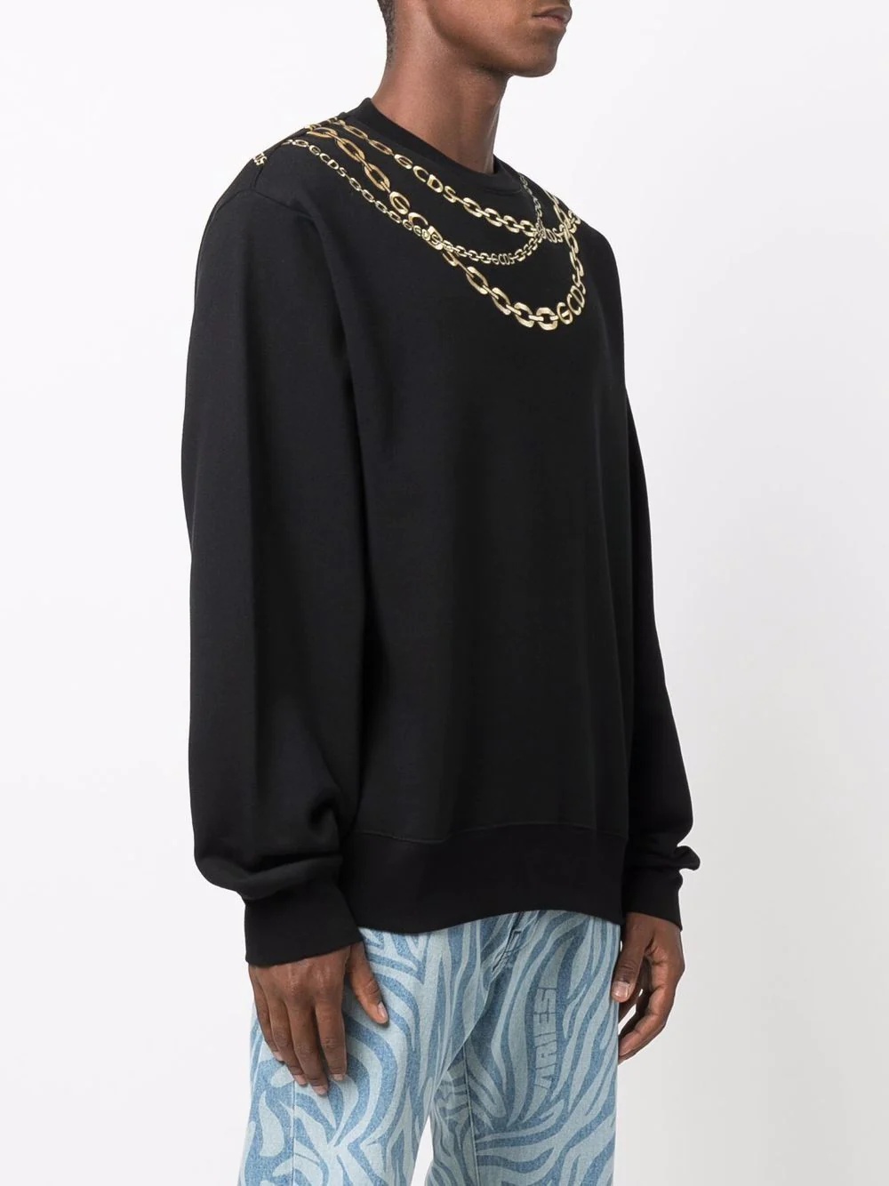 chain-link print sweatshirt - 3