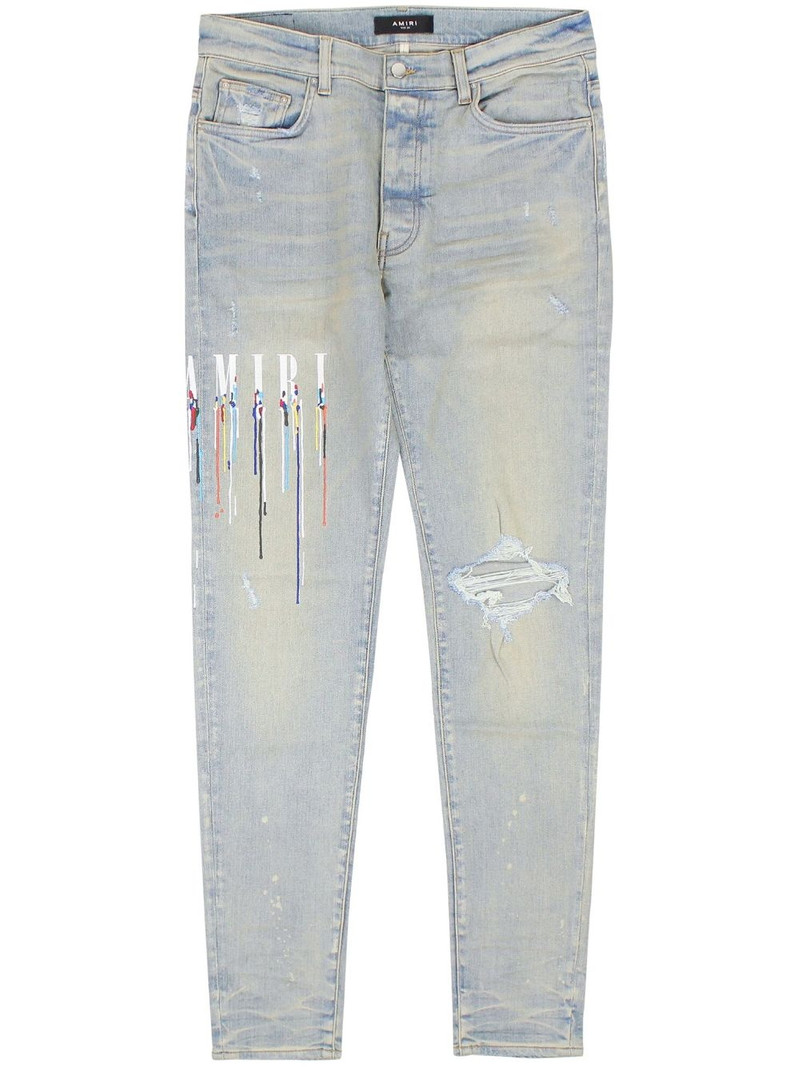 paint drip logo straight-fit jeans 1