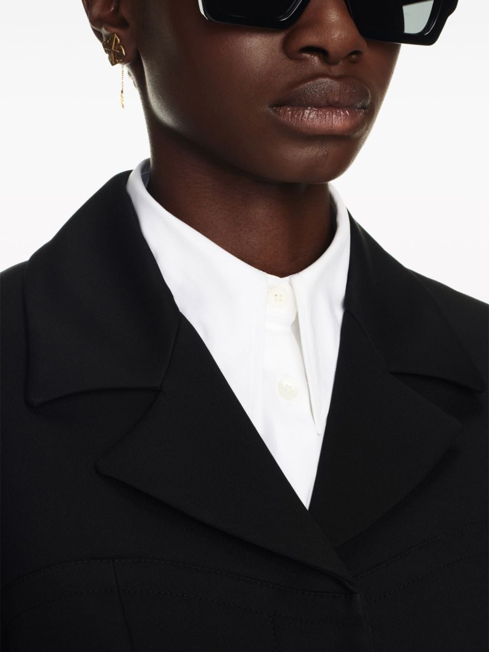 Round Techno Gab single-breasted coat - 5