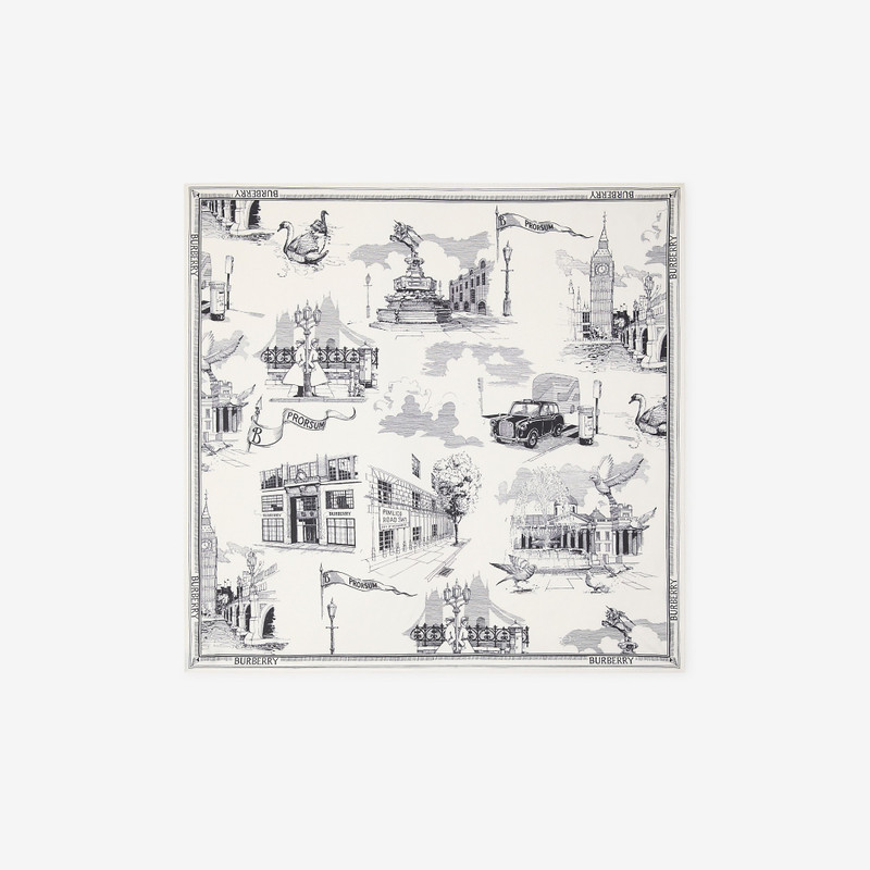 London Landmarks Silk Scarf 1