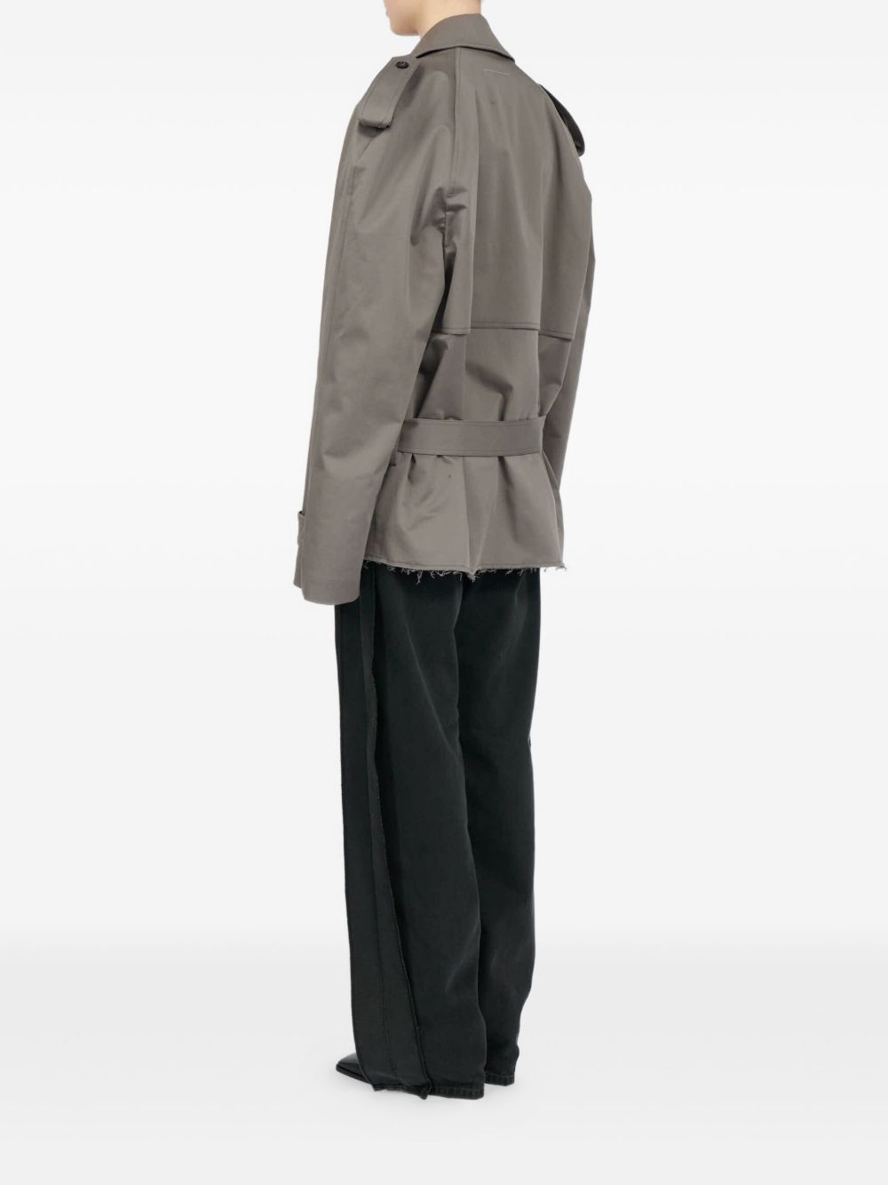 double-breasted belted trench jacket - 4