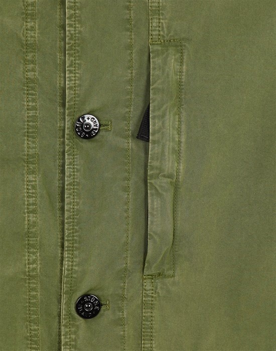 439WN BRUSHED COTTON CANVAS_GARMENT DYED 'OLD' EFFECT OLIVE GREEN - 5