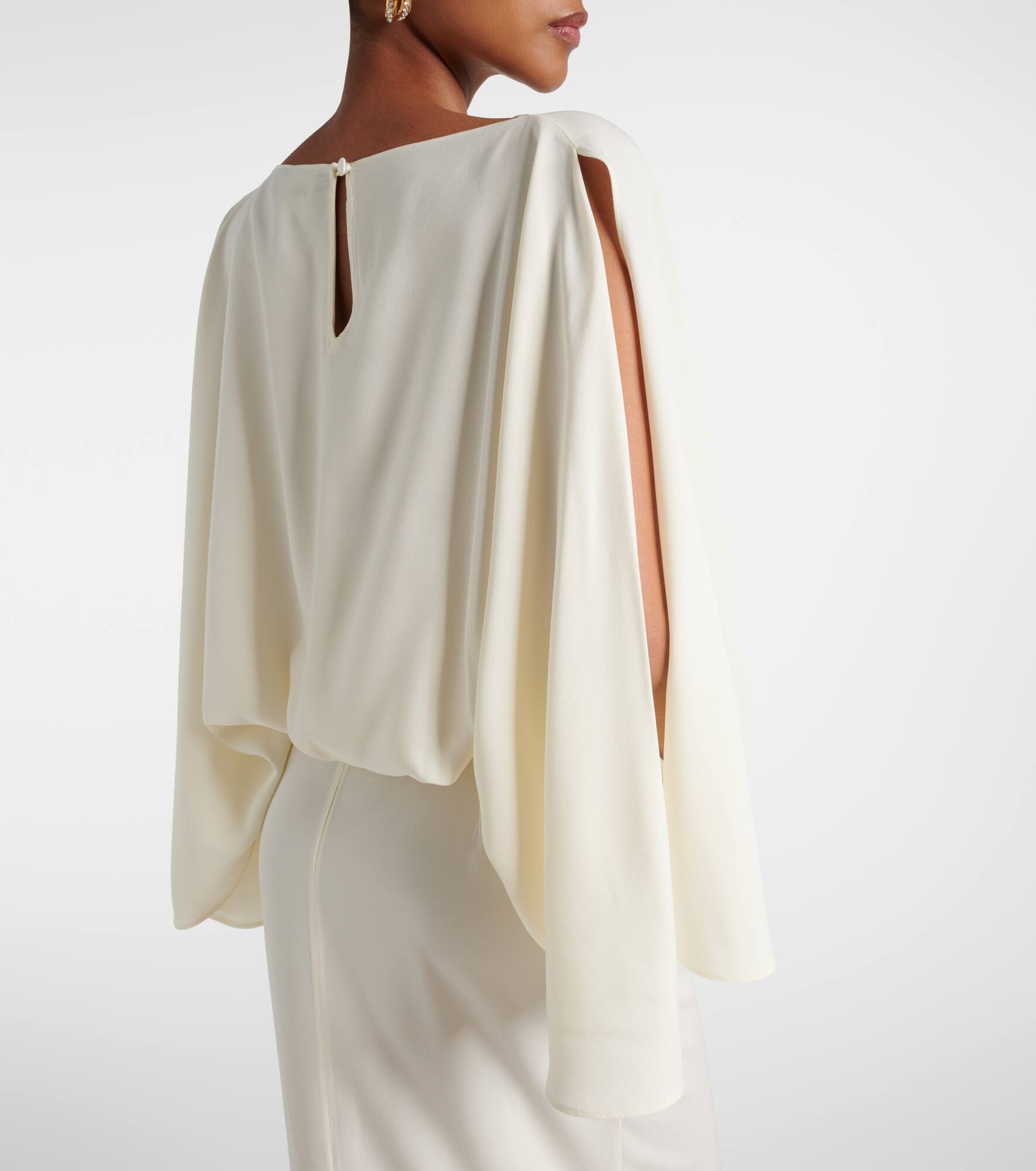 Maddalena draped crêpe cady gown - 6