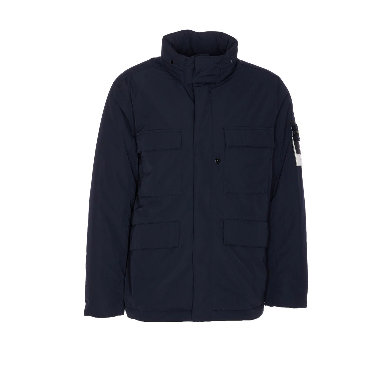 Stone Island Men Micro Twill Logo Down Jacket - 1