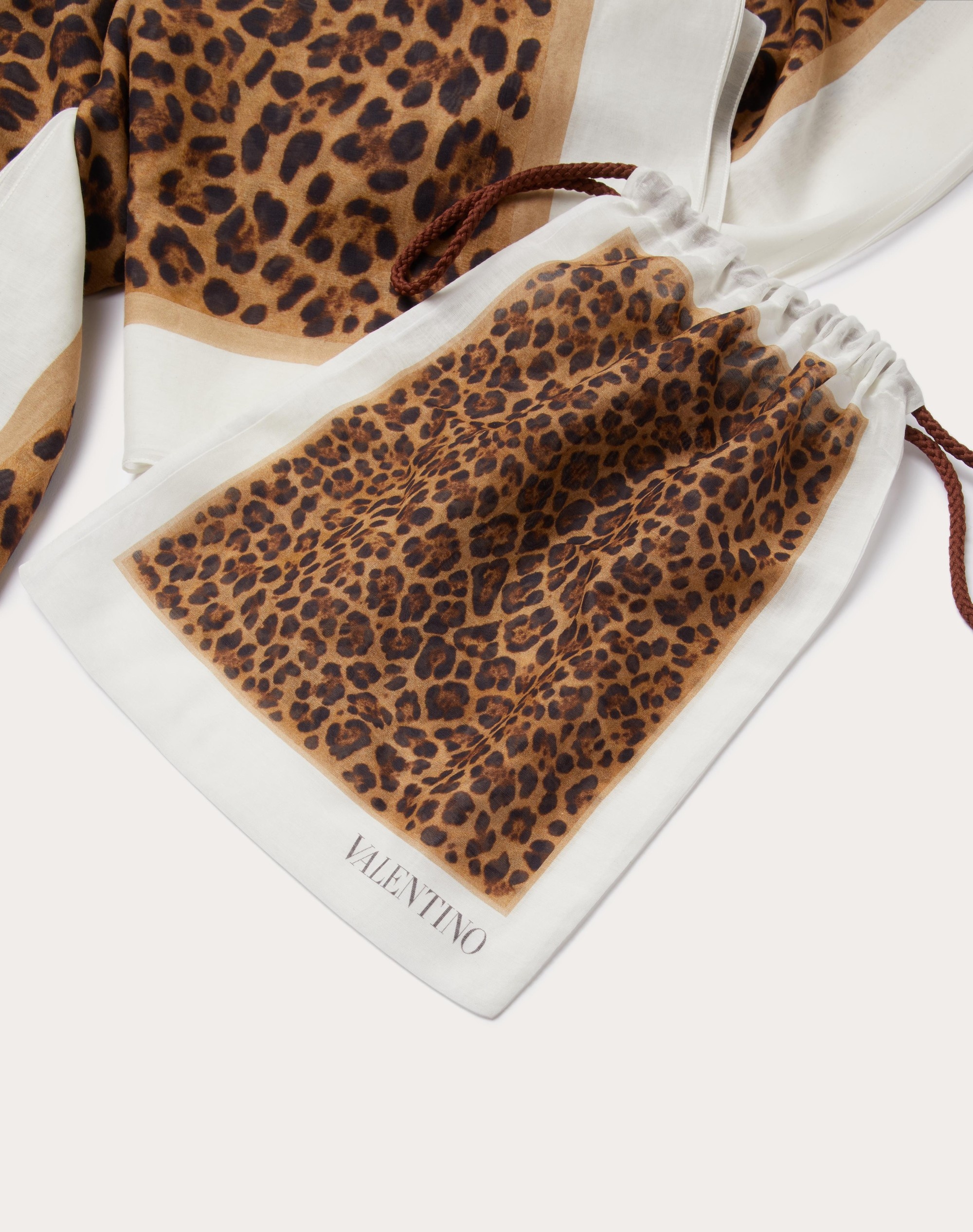 VALENTINO ESCAPE SARONG + CLUTCH BAG IN ANIMALIER COTTON AND SILK - 3