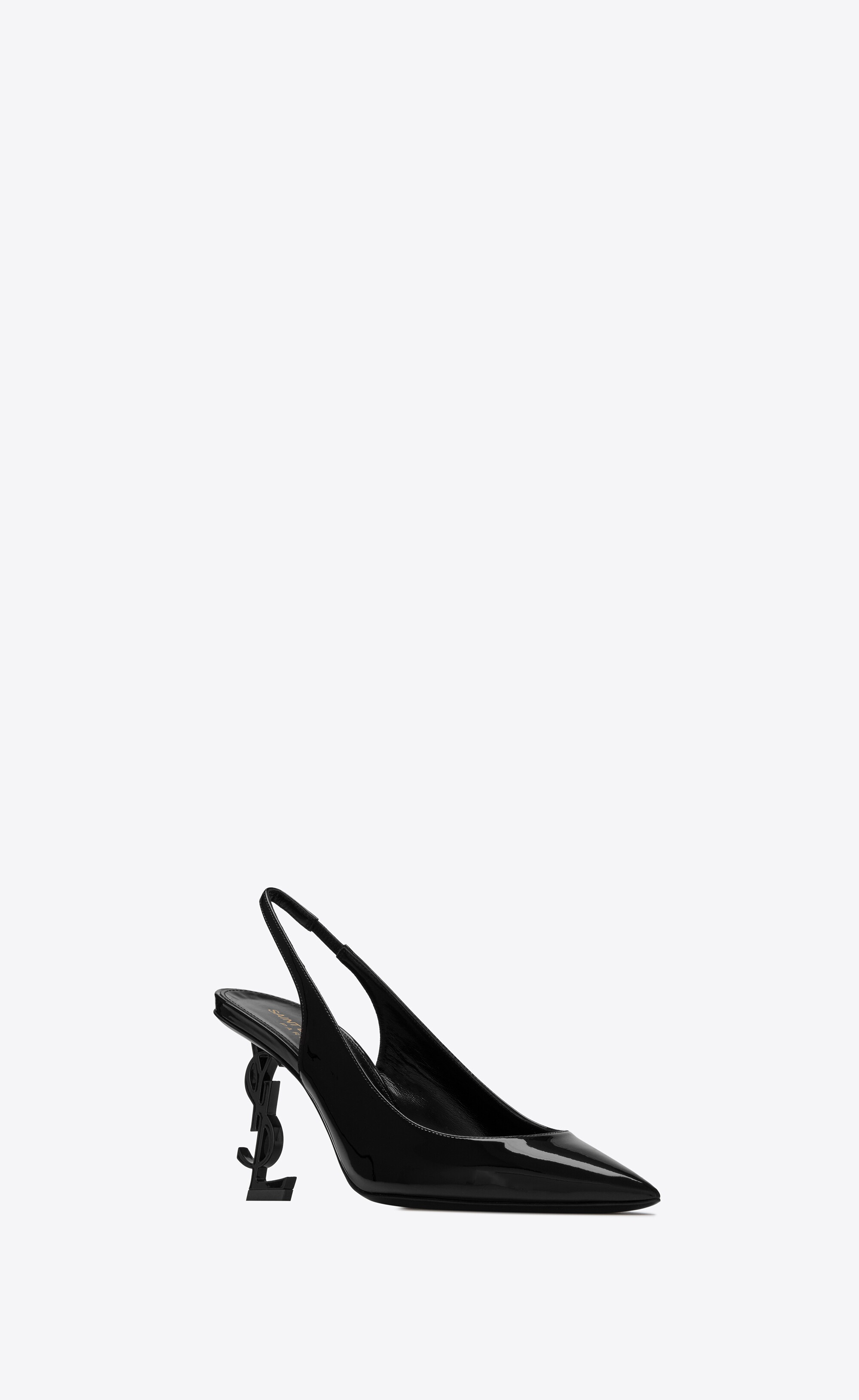 opyum slingback pumps in patent leather with black heel - 4