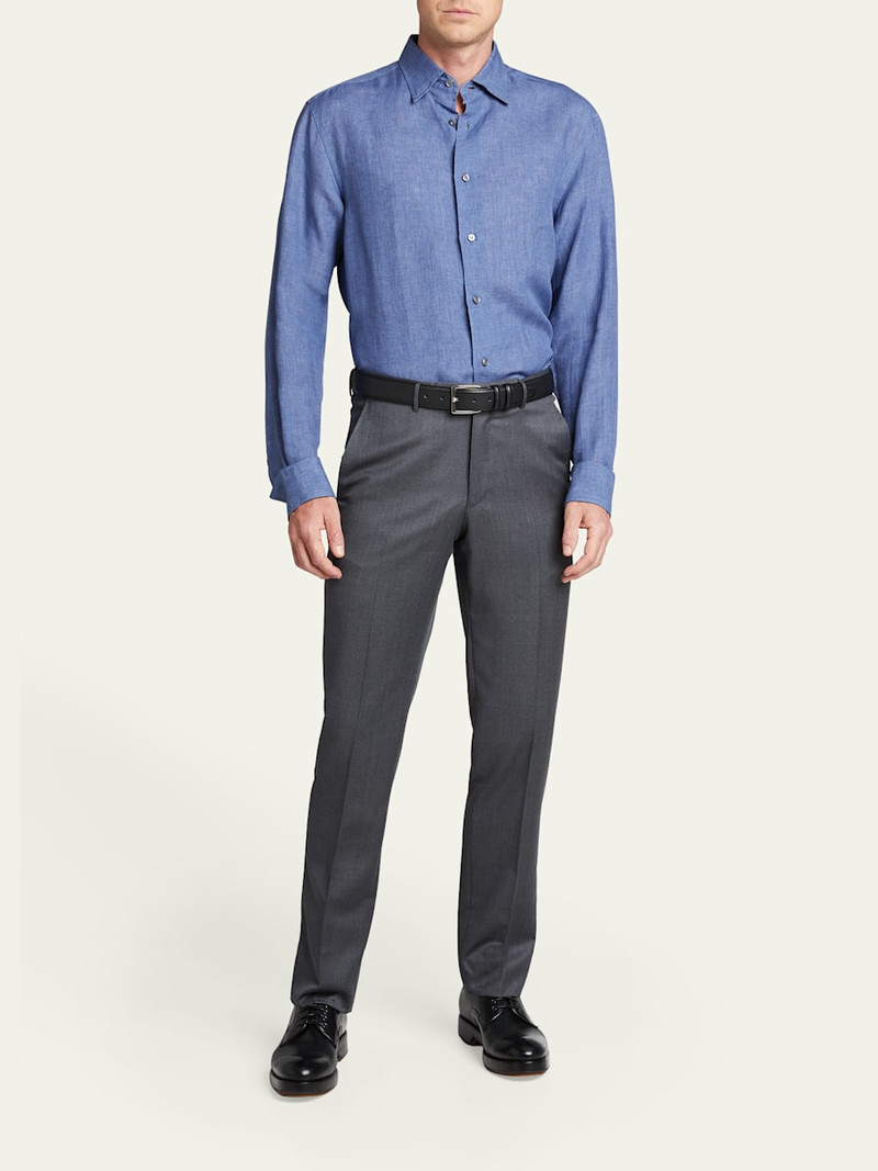 Brioni Men's Solid Linen Sport Shirt outlook