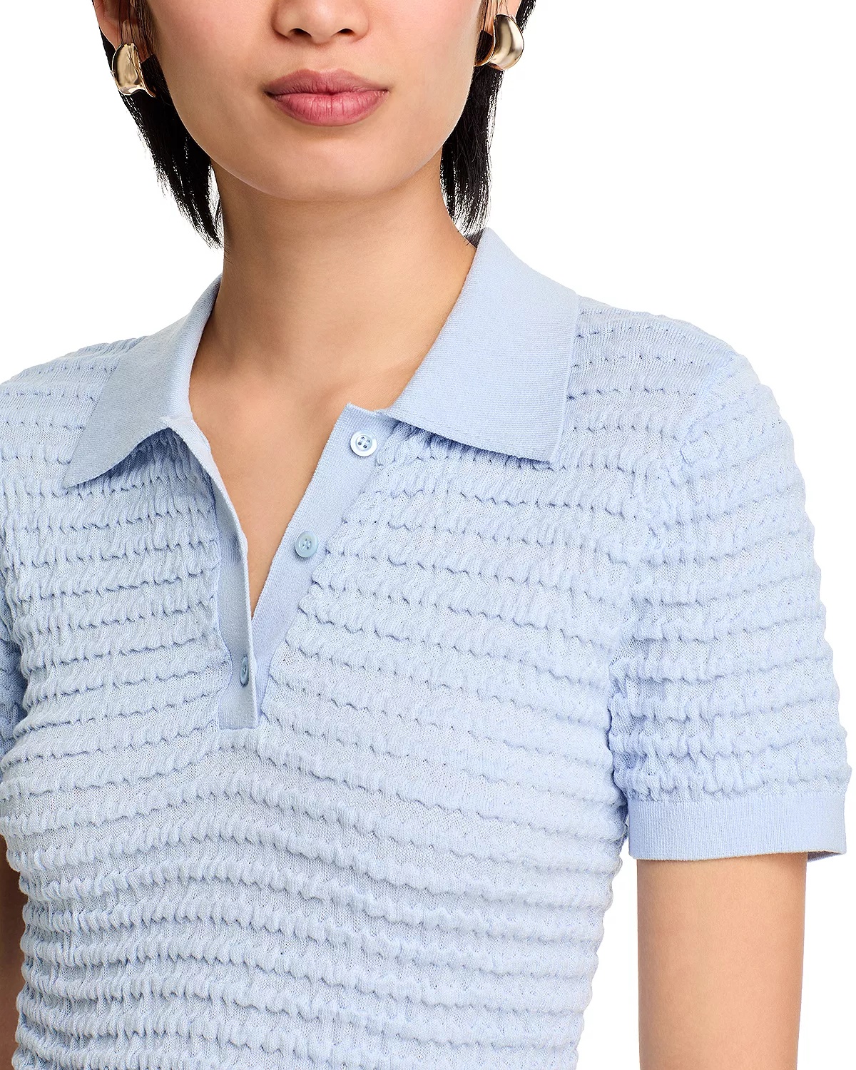 The Smocked Silk Polo - 4