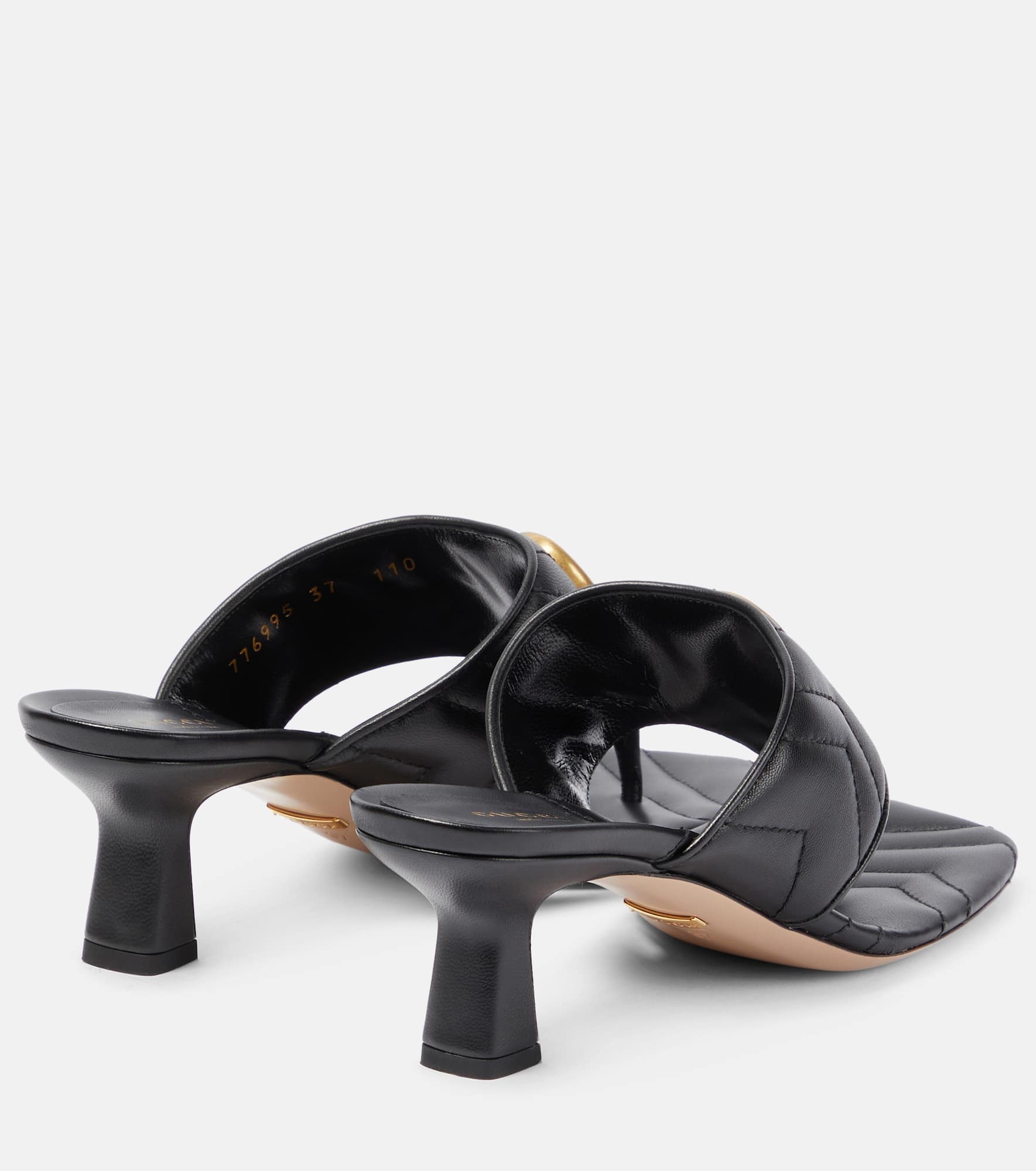 GG Marmont 55 leather thong sandals - 2