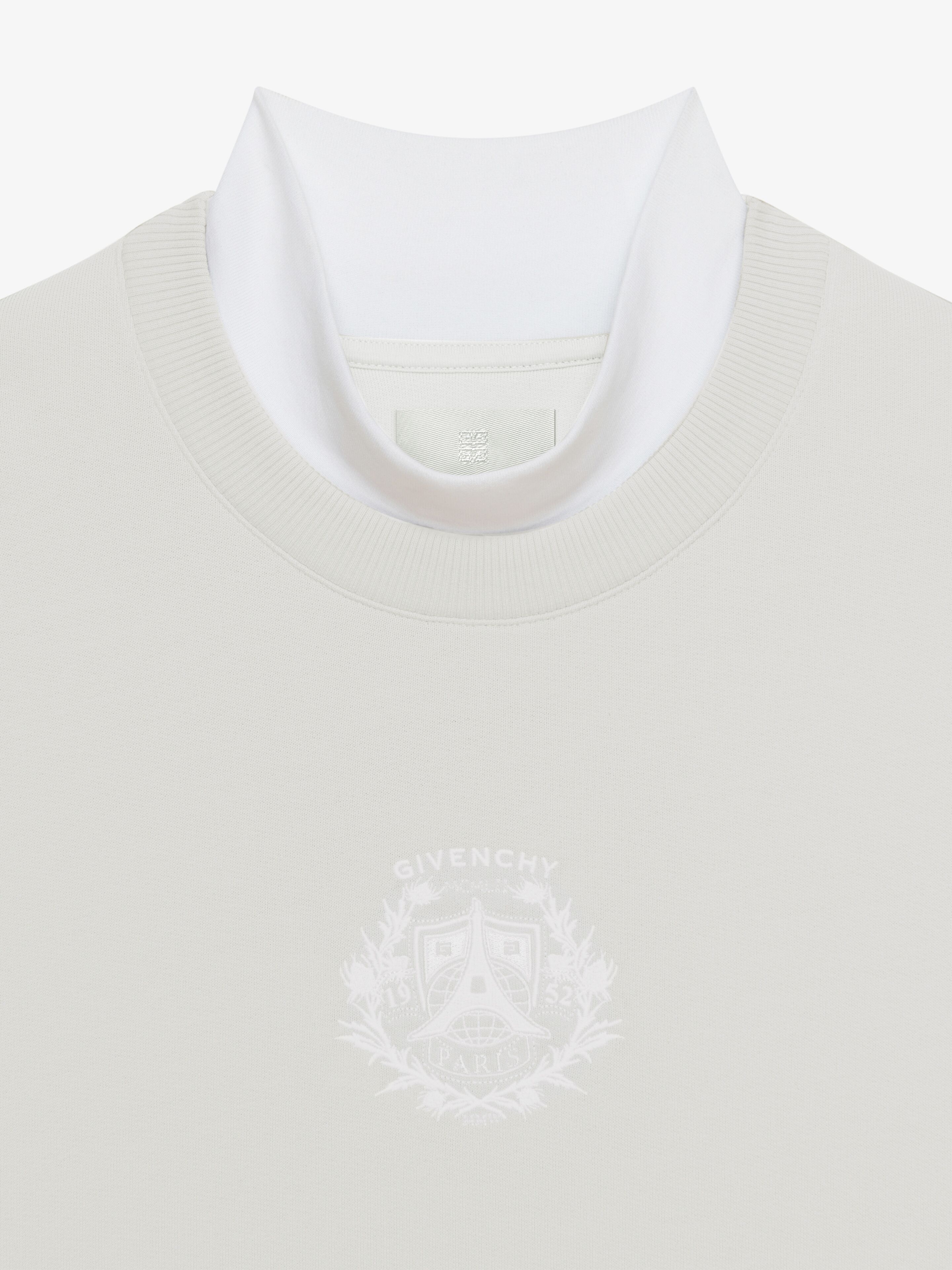 HIGH NECK LAYERED SWEATSHIRT - 5