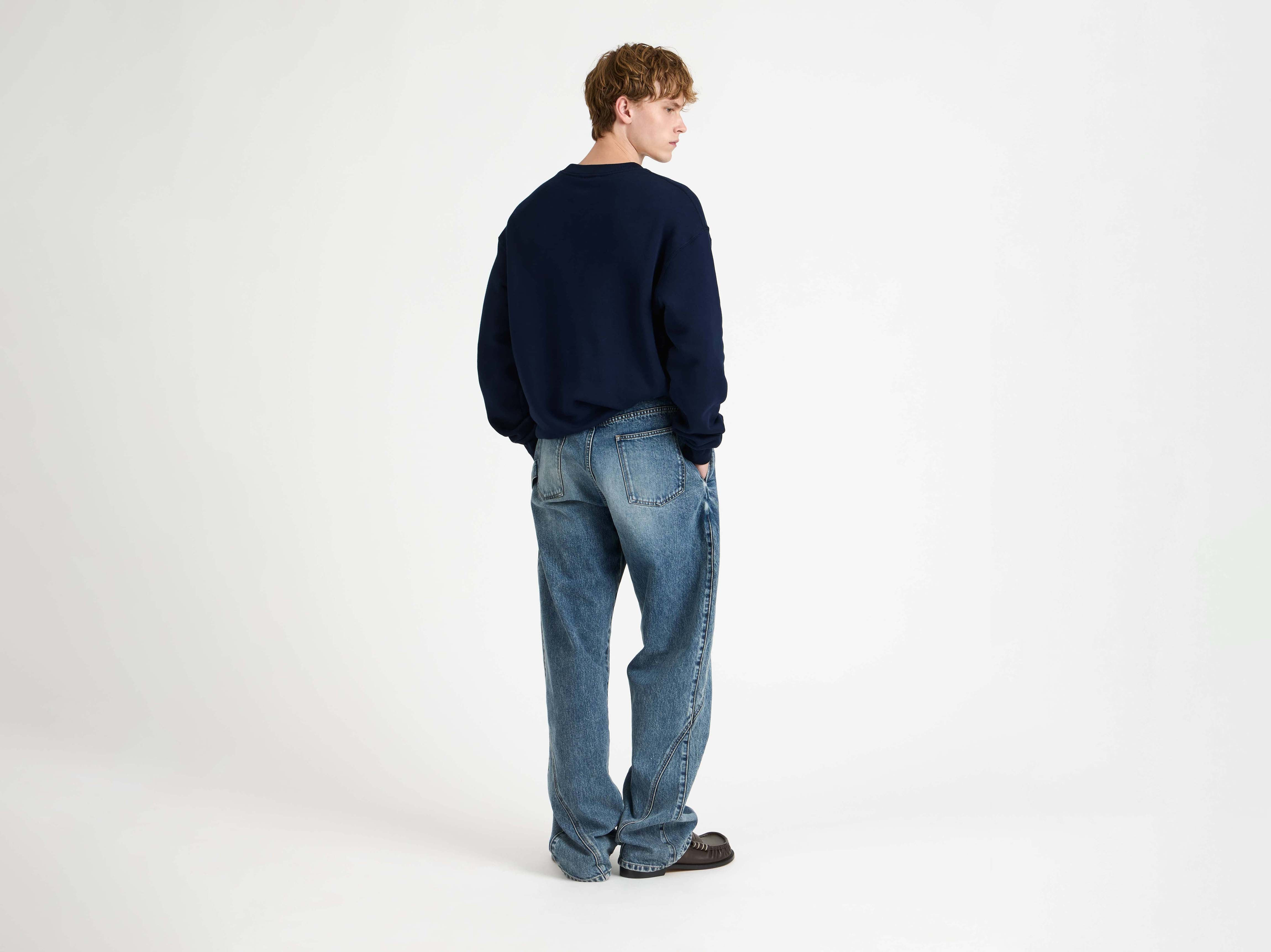 MENS 'ANONYMOUS TRADE' SWEATSHIRT IN NAVY - 3