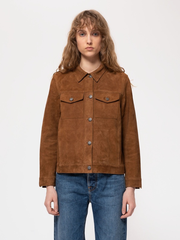 Nudie Jeans Bettina Nubuck Jacket Camel | REVERSIBLE