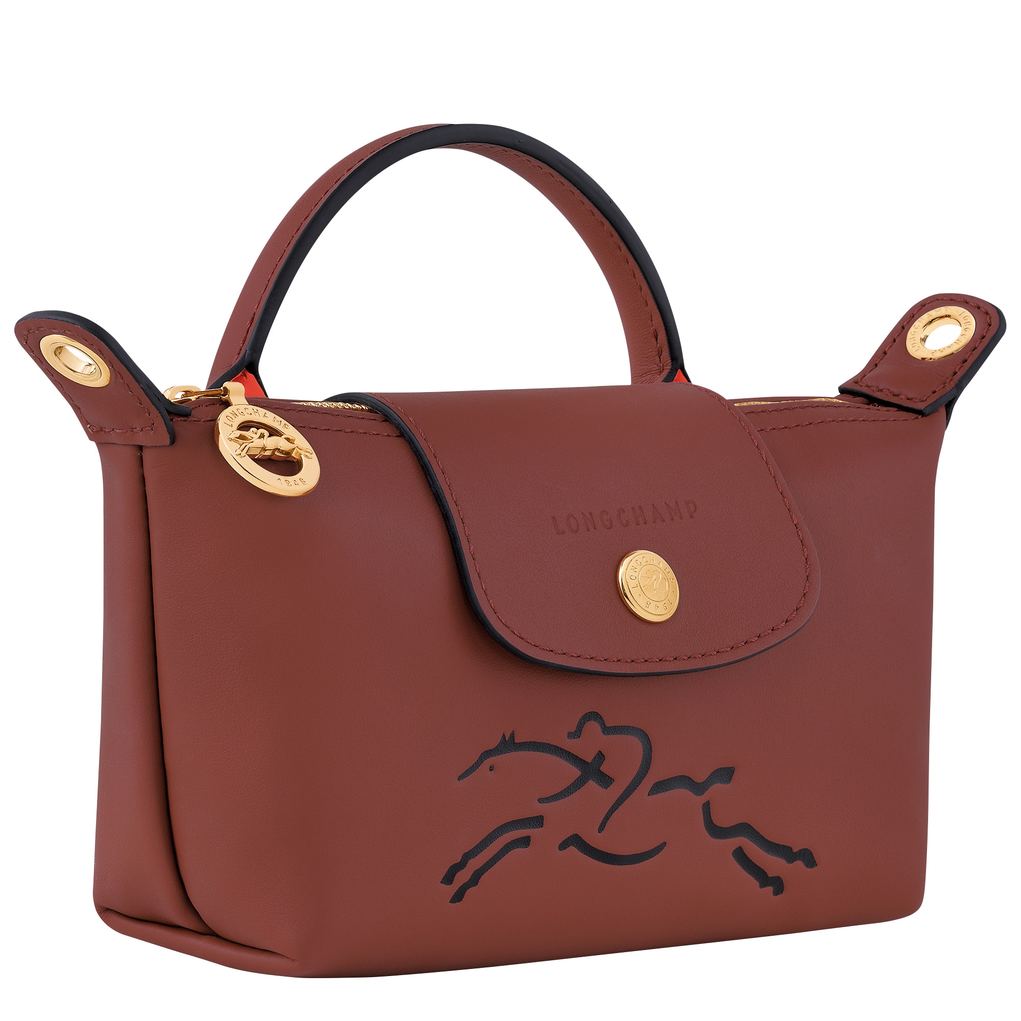 Longchamp Open Box - Longchamp Le Pliage Cuir Top Handle Bag in