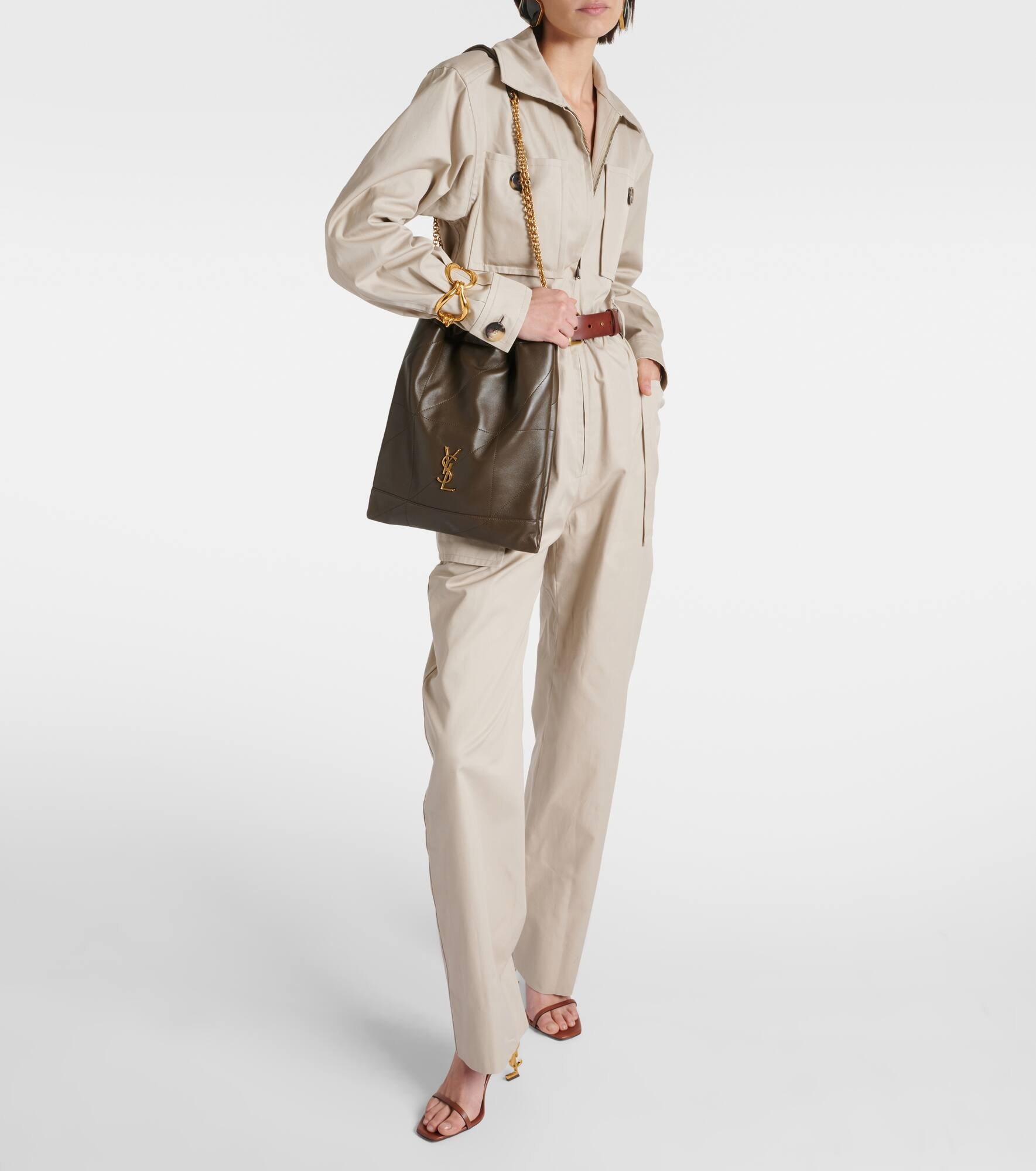 Jamie 4.3 Pochon quilted leather bucket bag - 5