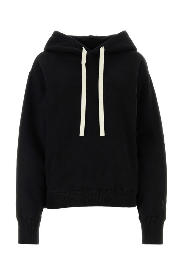 Black cotton blend sweatshirt - 1