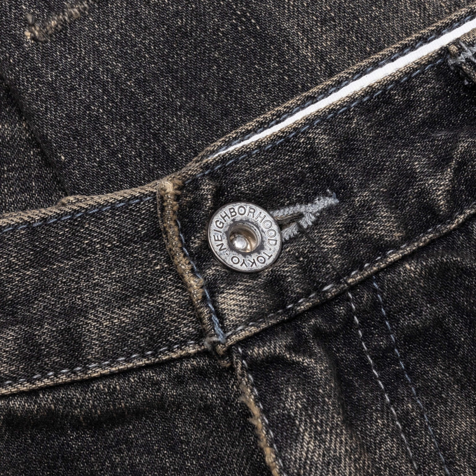 SAVAGE DENIM DP WIDE PANTS - BLACK - 4