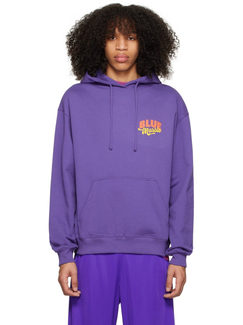 Purple Flower Print Hoodie 1