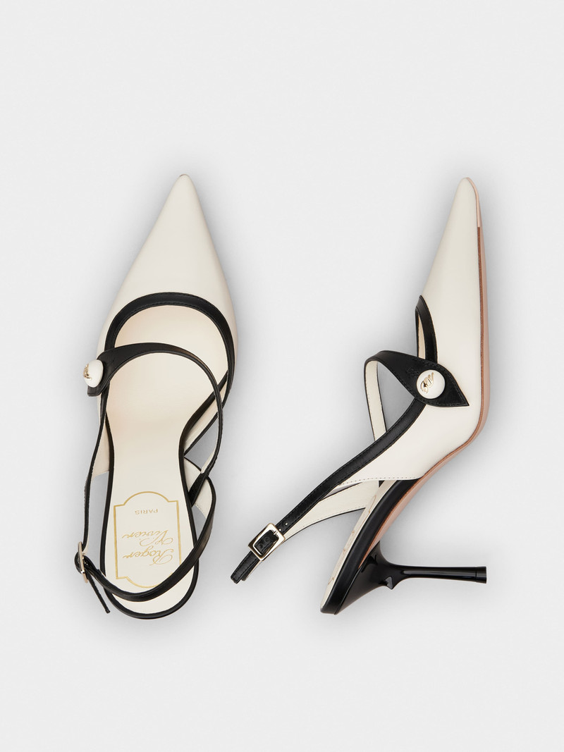Rose Vivier Slingback Pumps in leather 4