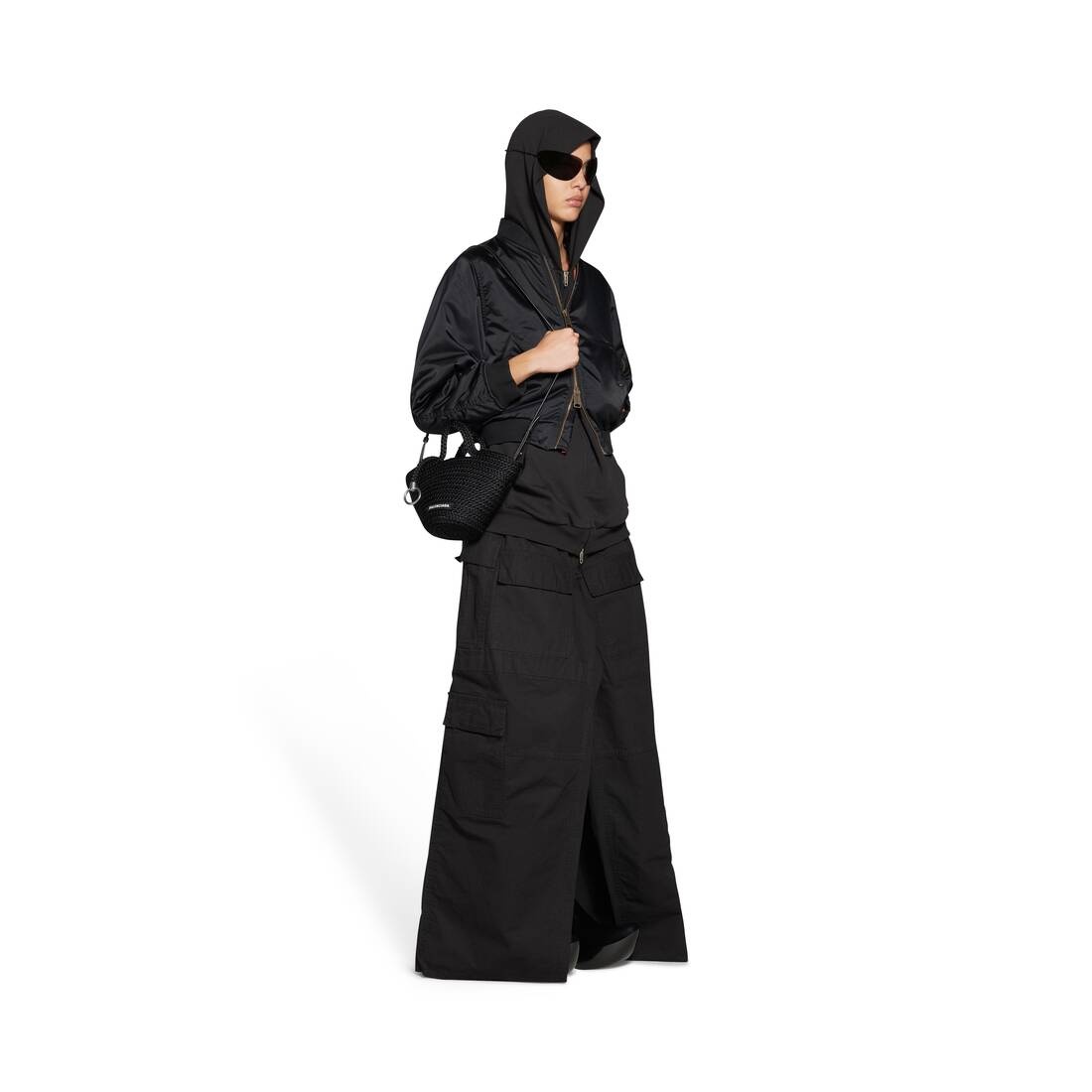 Women's Ibiza Mini Basket With Strap in Black - 3