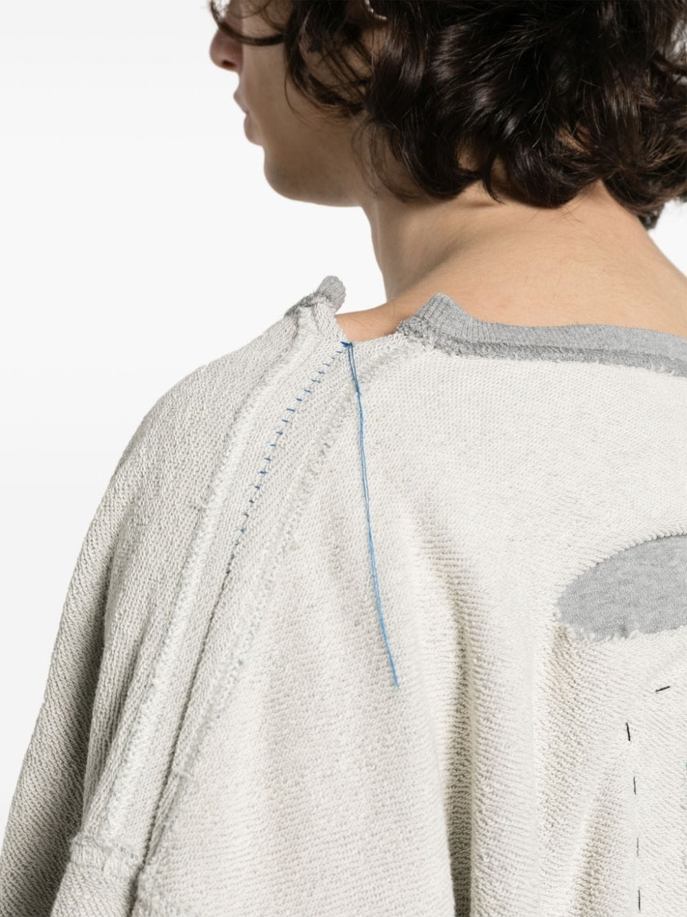 ripped inside-out sweatshirt - 6