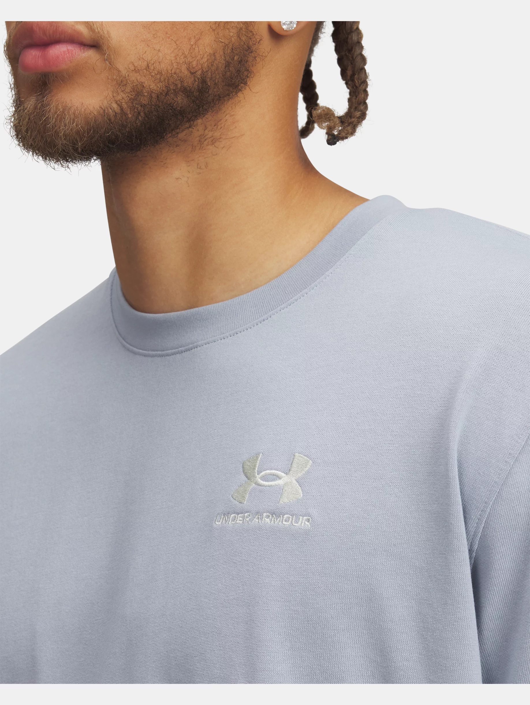 Men's UA Logo Embroidered Heavyweight Short Sleeve - 3
