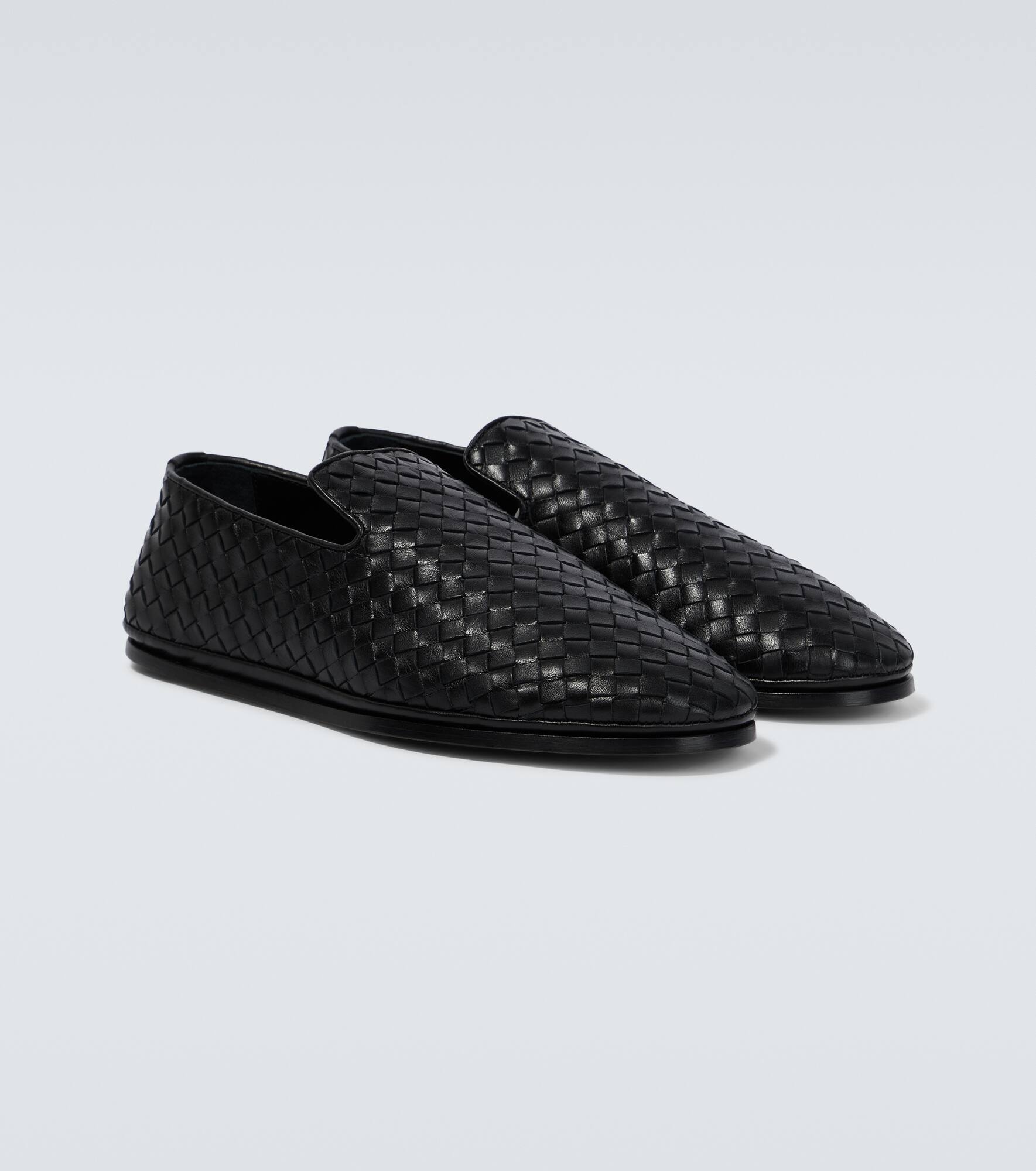 Intrecciato leather loafers - 5