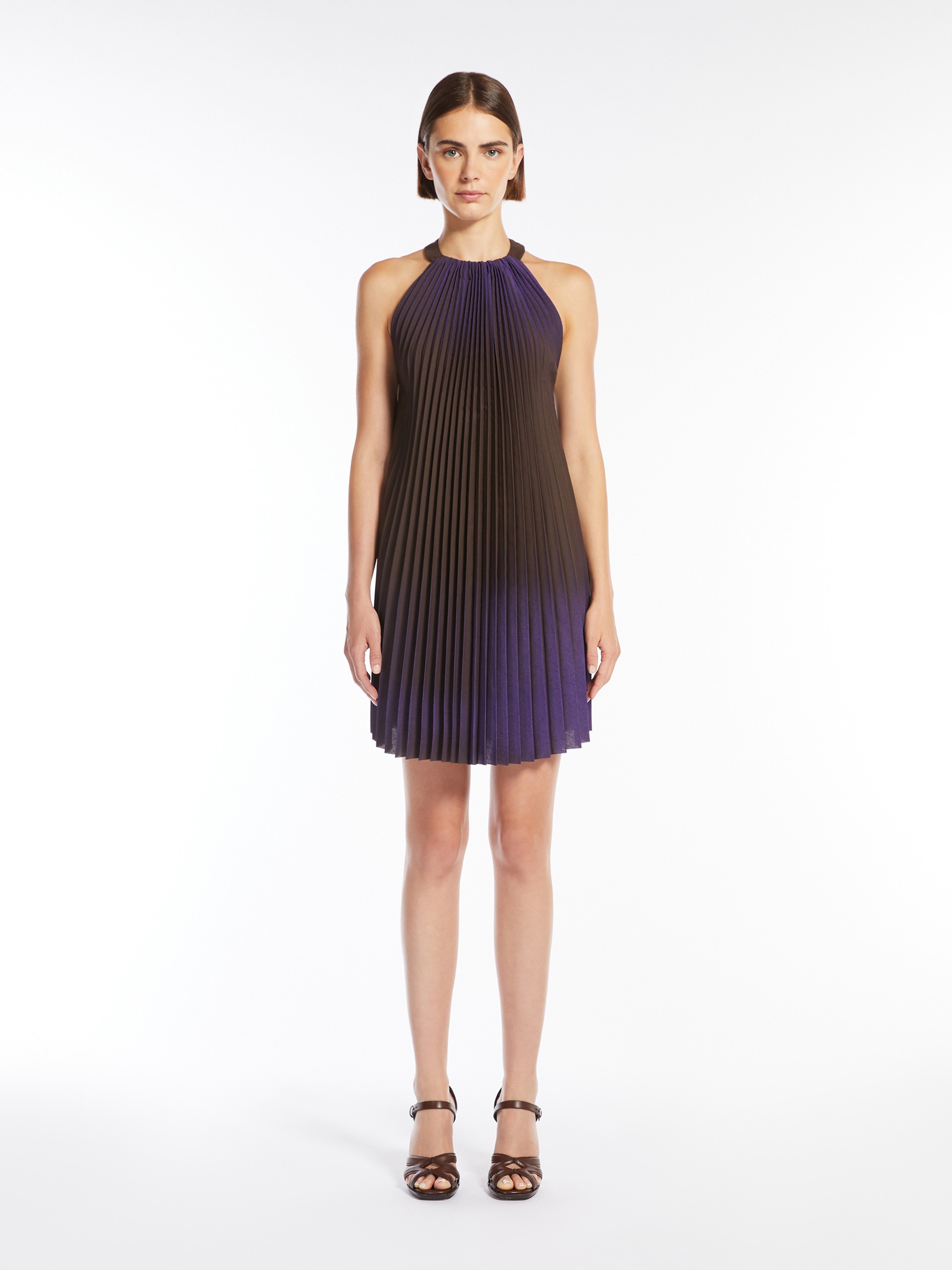 CELLULA Short dress in a cotton blend canvas - 3