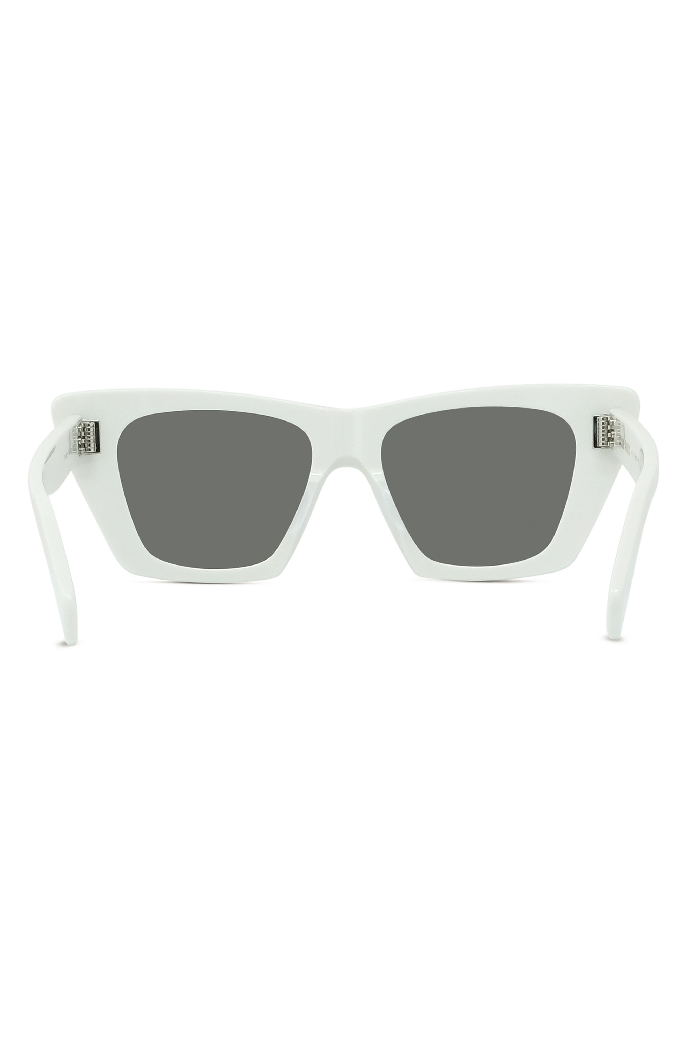 CELINE 51mm Cat Eye Sunglasses in Ivory /Smoke at Nordstrom - 5