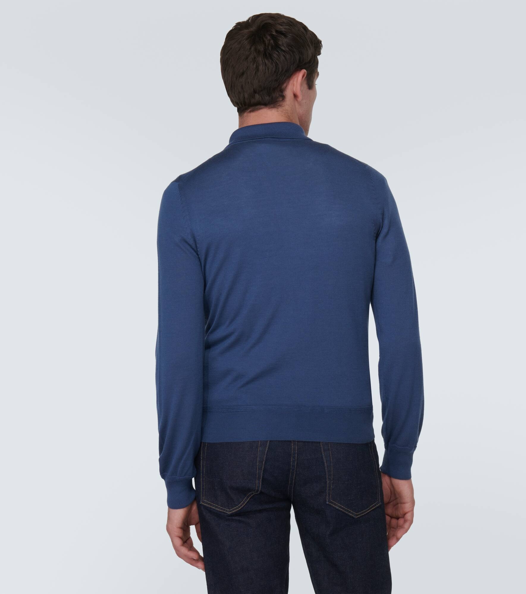 Cashmere and silk polo sweater - 4