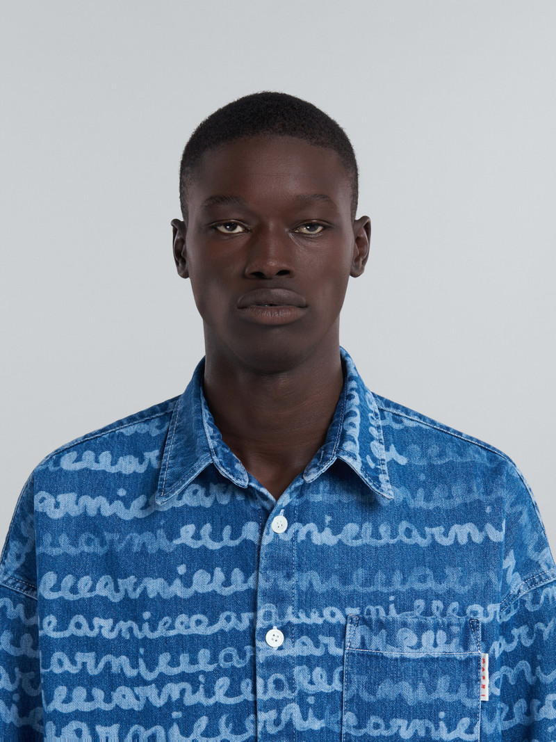 DENIM SPORTS SHIRT WITH MAREMARNI PRINT 4