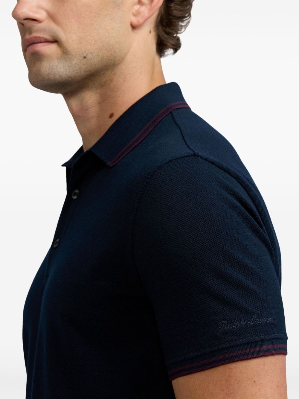 wool polo shirt - 6