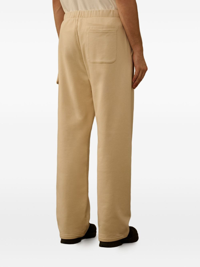 diagonal-raised fleece cargo-pocket cotton track pants 4
