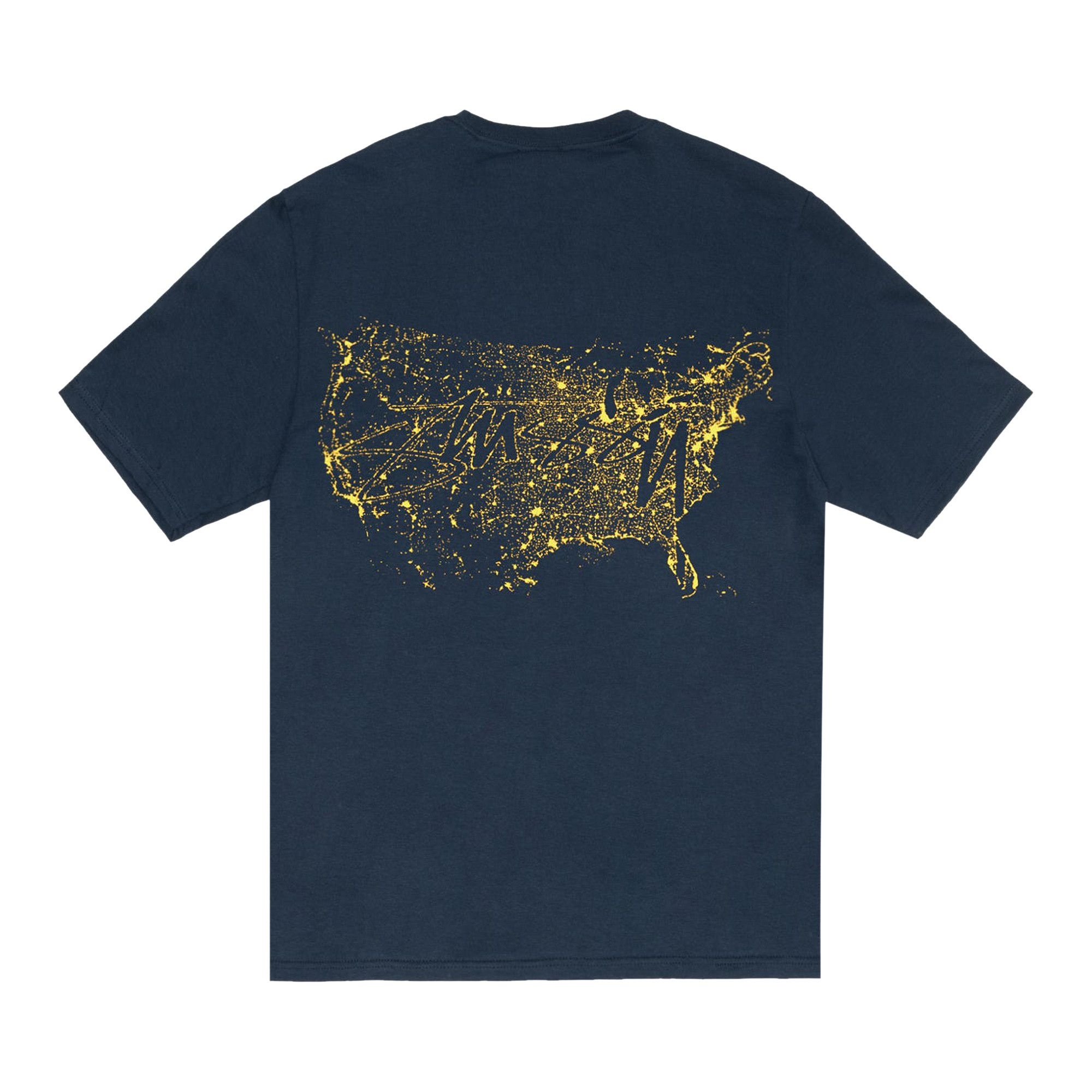 【Stussy】 Night Lights T-Shirt Navy Stüssy Stussy Night Lights Tee 'Navy' | REVERSIBLE