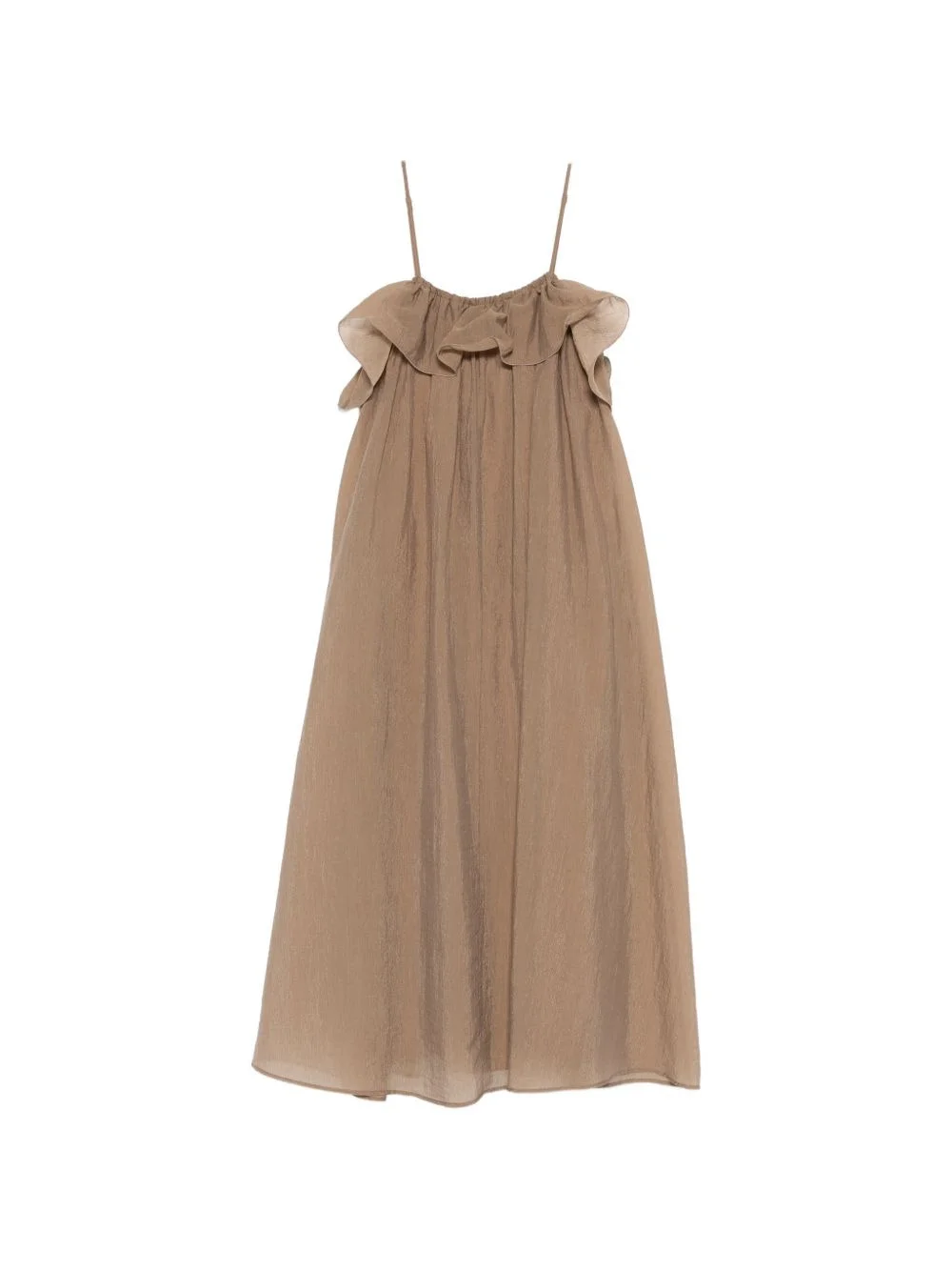 ruffled strap maxi dress - 1