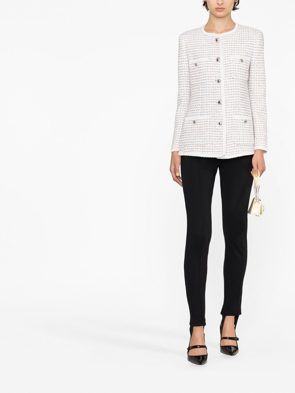 round-neck buttoned jacket - 2