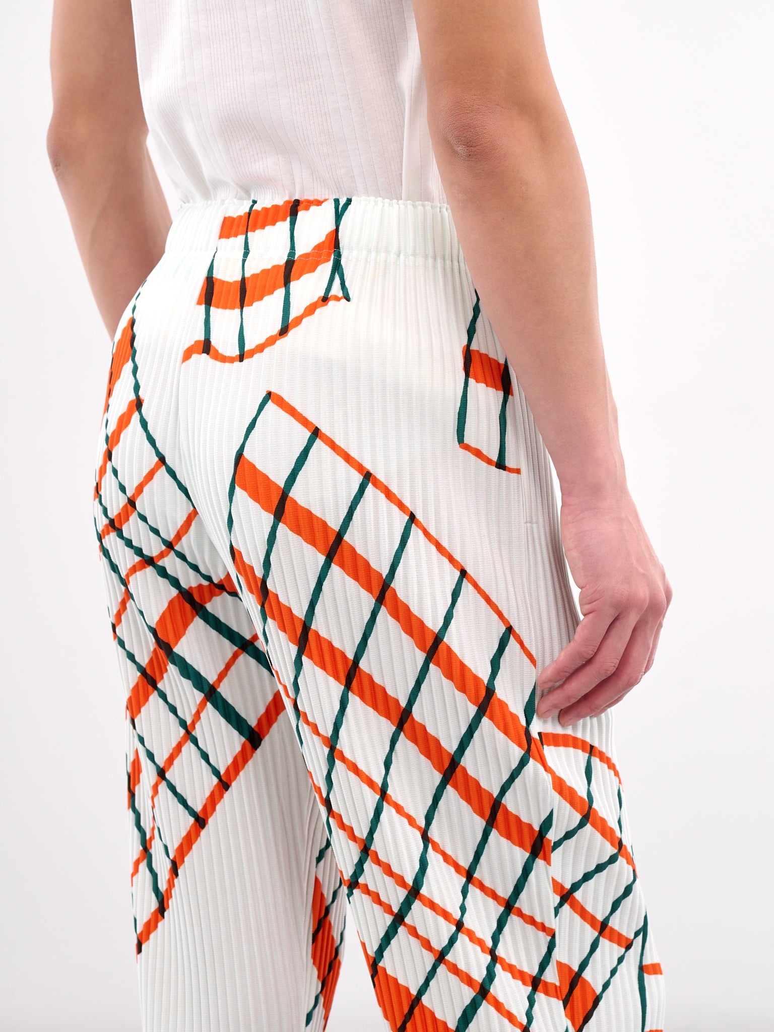 Windswept Plaid Pleated Trousers - 4