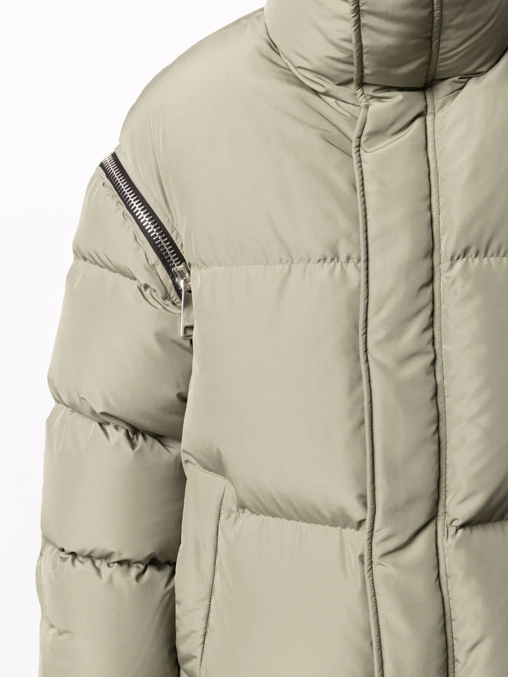 high-neck zip-detail padded jacket - 5