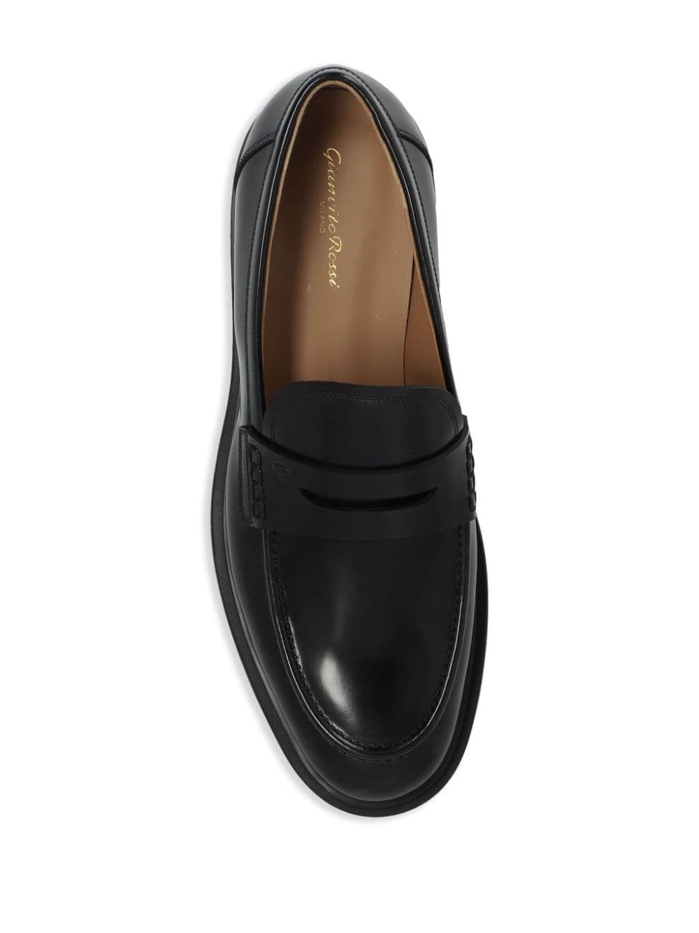 Harris polished-leather penny loafers - 4
