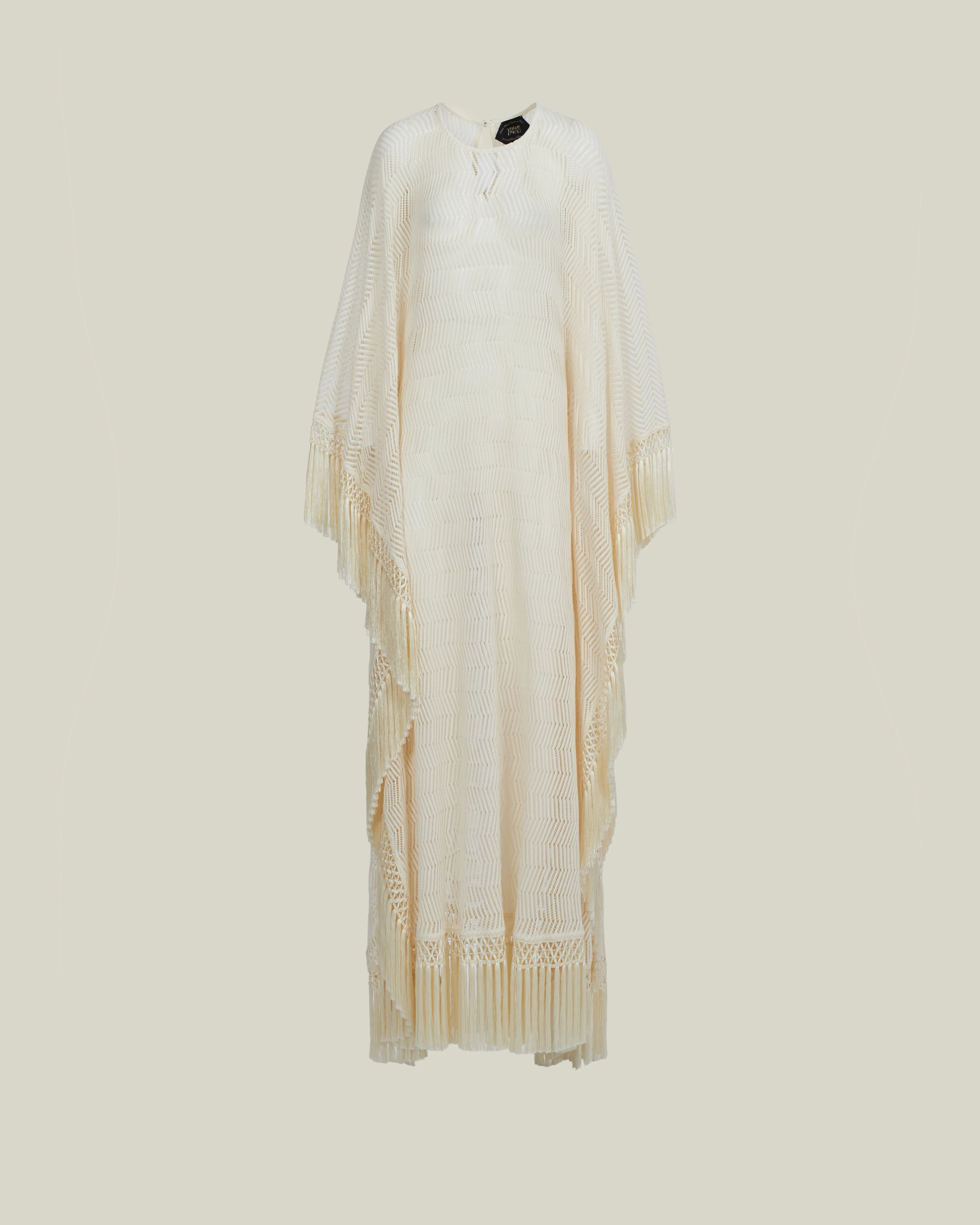 Santa Fe Kaftan in Ivory - 1