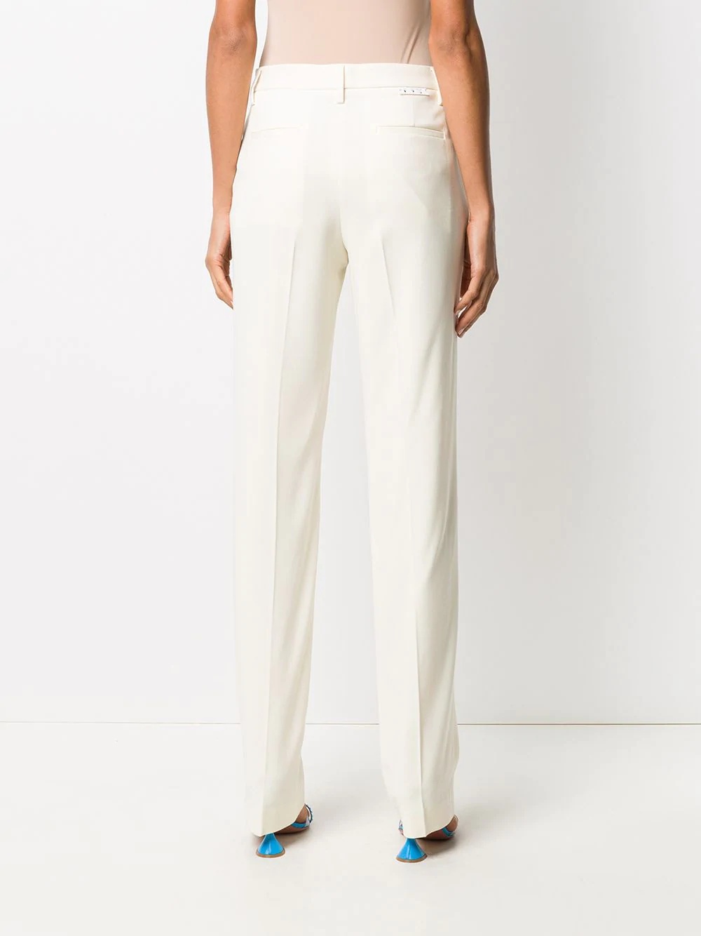 tailored wool-blend trousers - 4