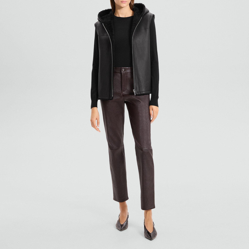 Theory Hooded Vest in Shearling outlook