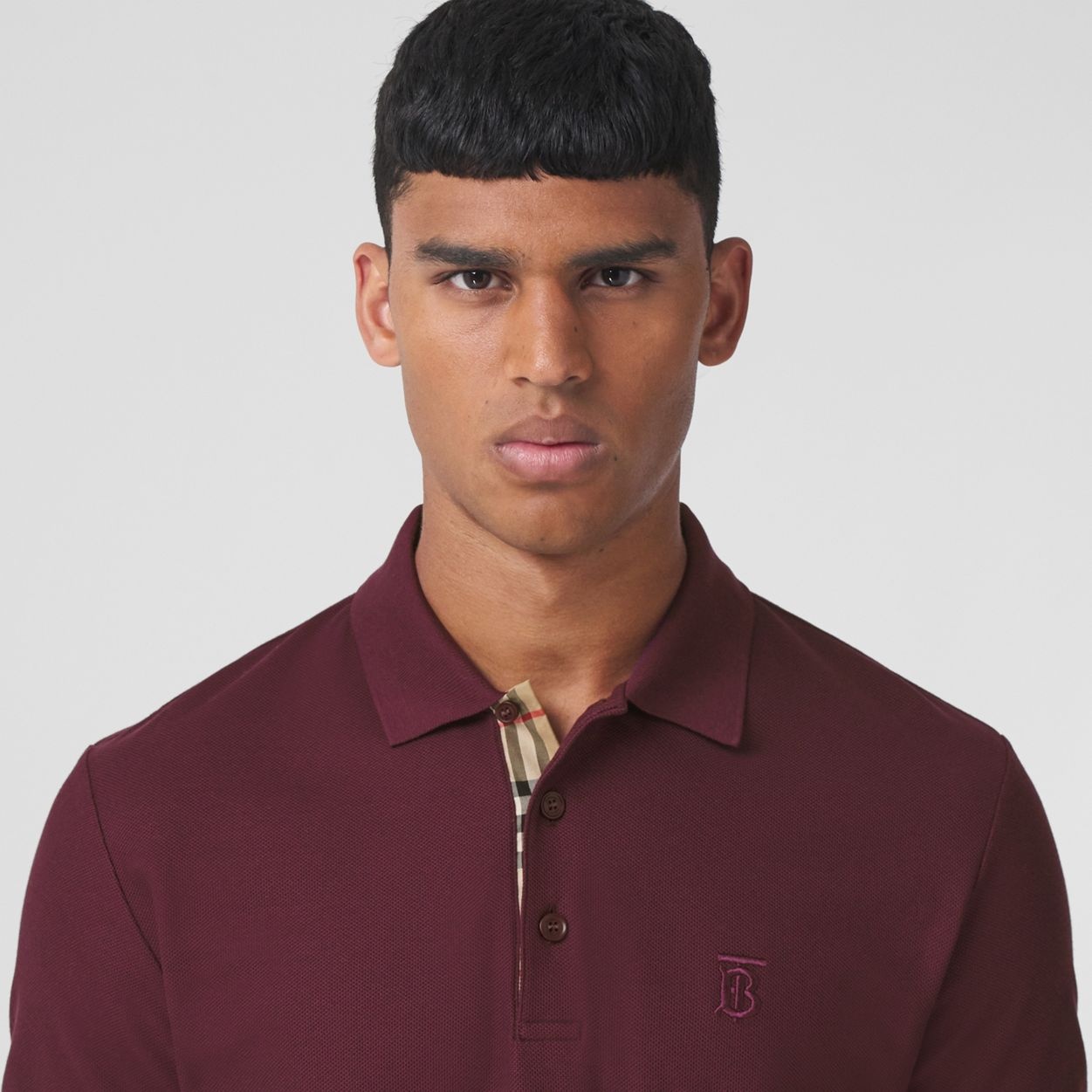 Monogram Motif Cotton Piqué Polo Shirt - 3