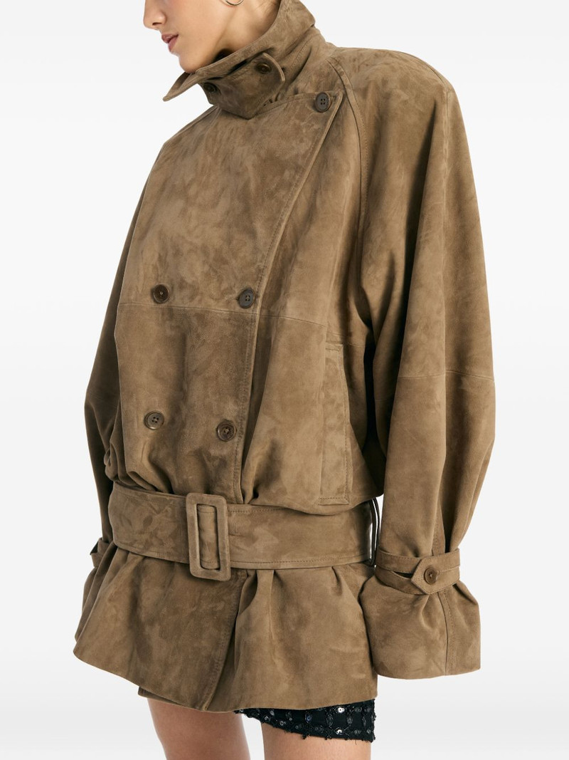 belted oversize suede jacket 4