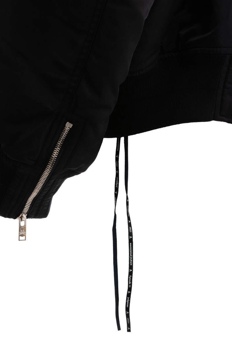 NYLON HOODED BOMBER JACKET / BLK 6
