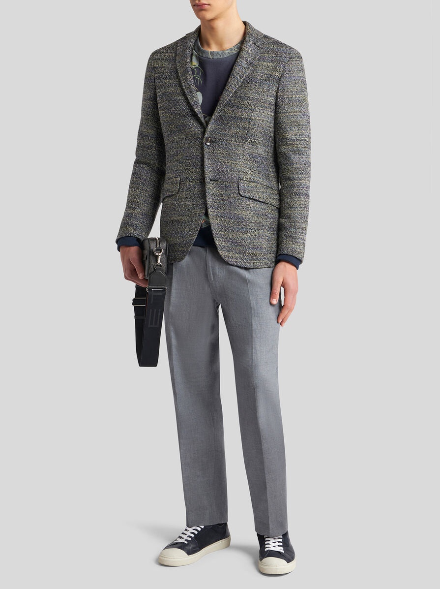 LINEN AND WOOL TROUSERS - 4