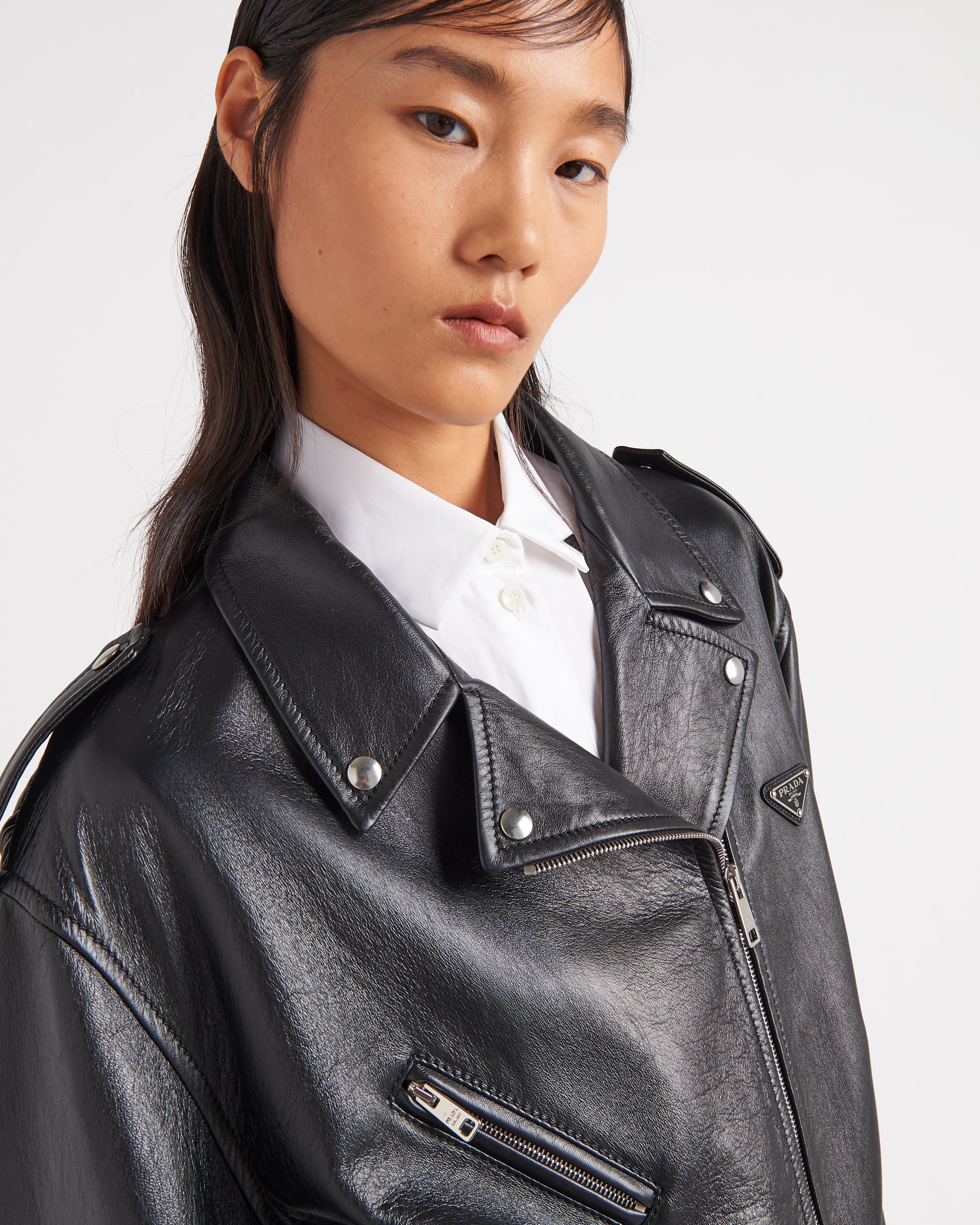 Nappa leather biker jacket - 4